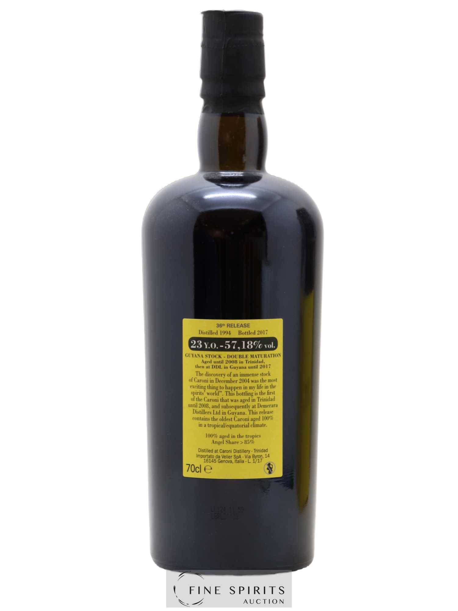 Caroni 23 years 1994 Velier 36th Release Double Maturation - bottled 2017 Guyana Stock - Lot de 1 bouteille - 2