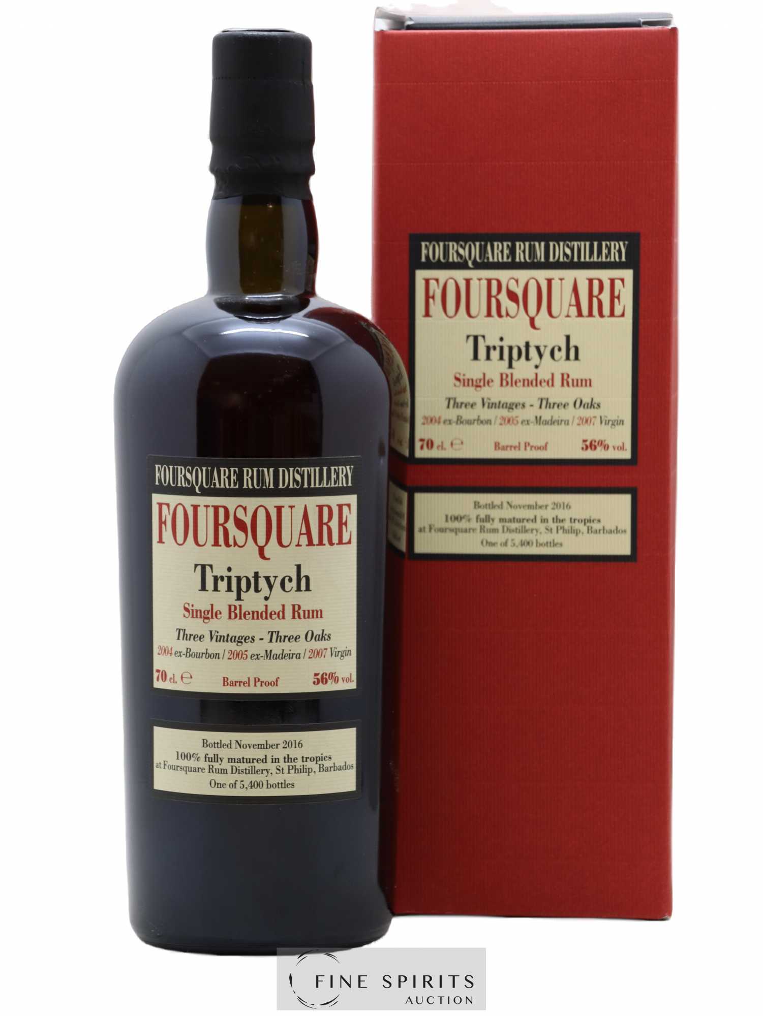 Foursquare Velier Triptych One of 5400 - bottled 2016 - Posten von 1 Flasche - 0