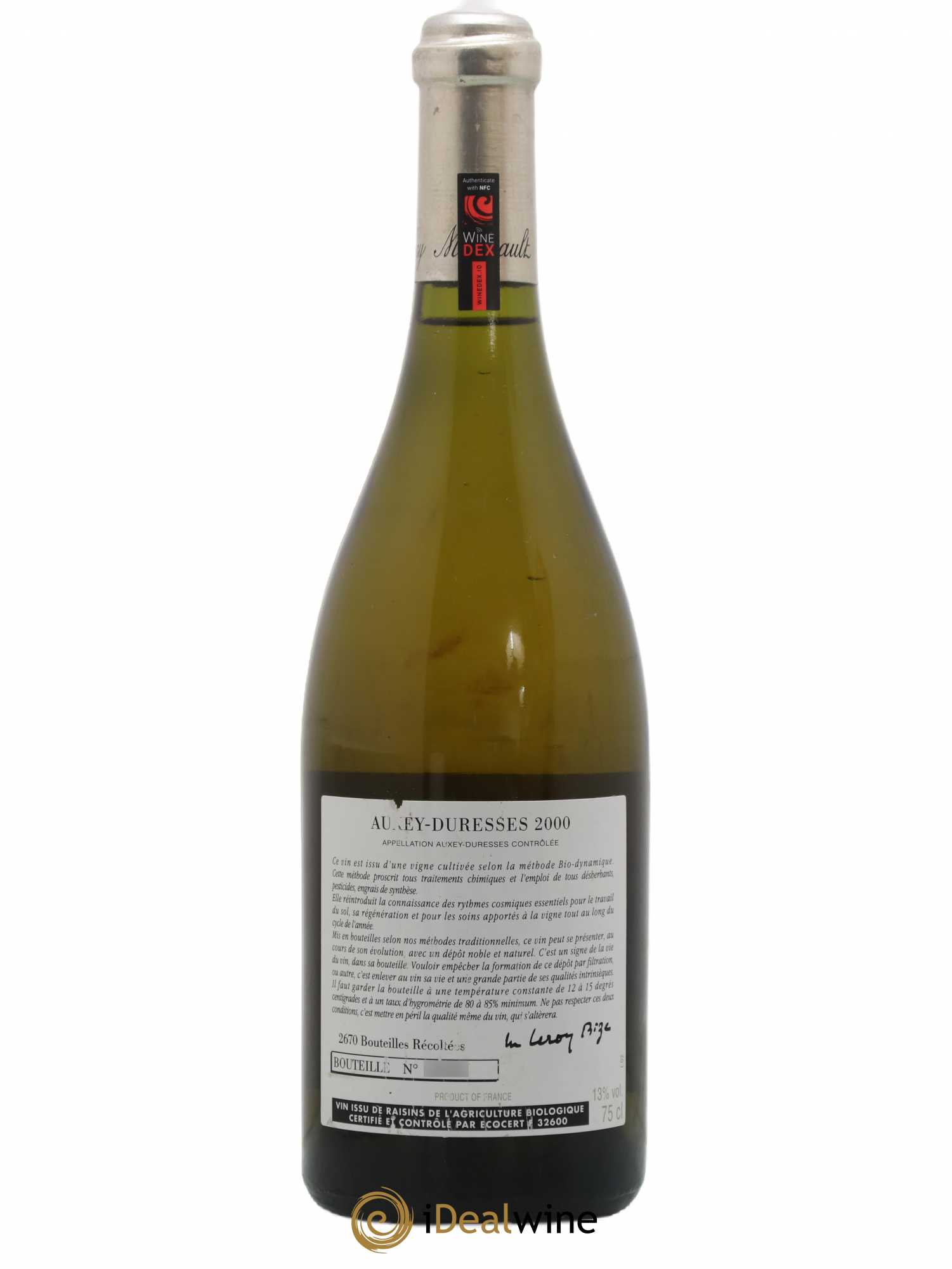 Auxey-Duresses d'Auvenay (Domaine) 2000 - Lot de 1 bouteille - 1