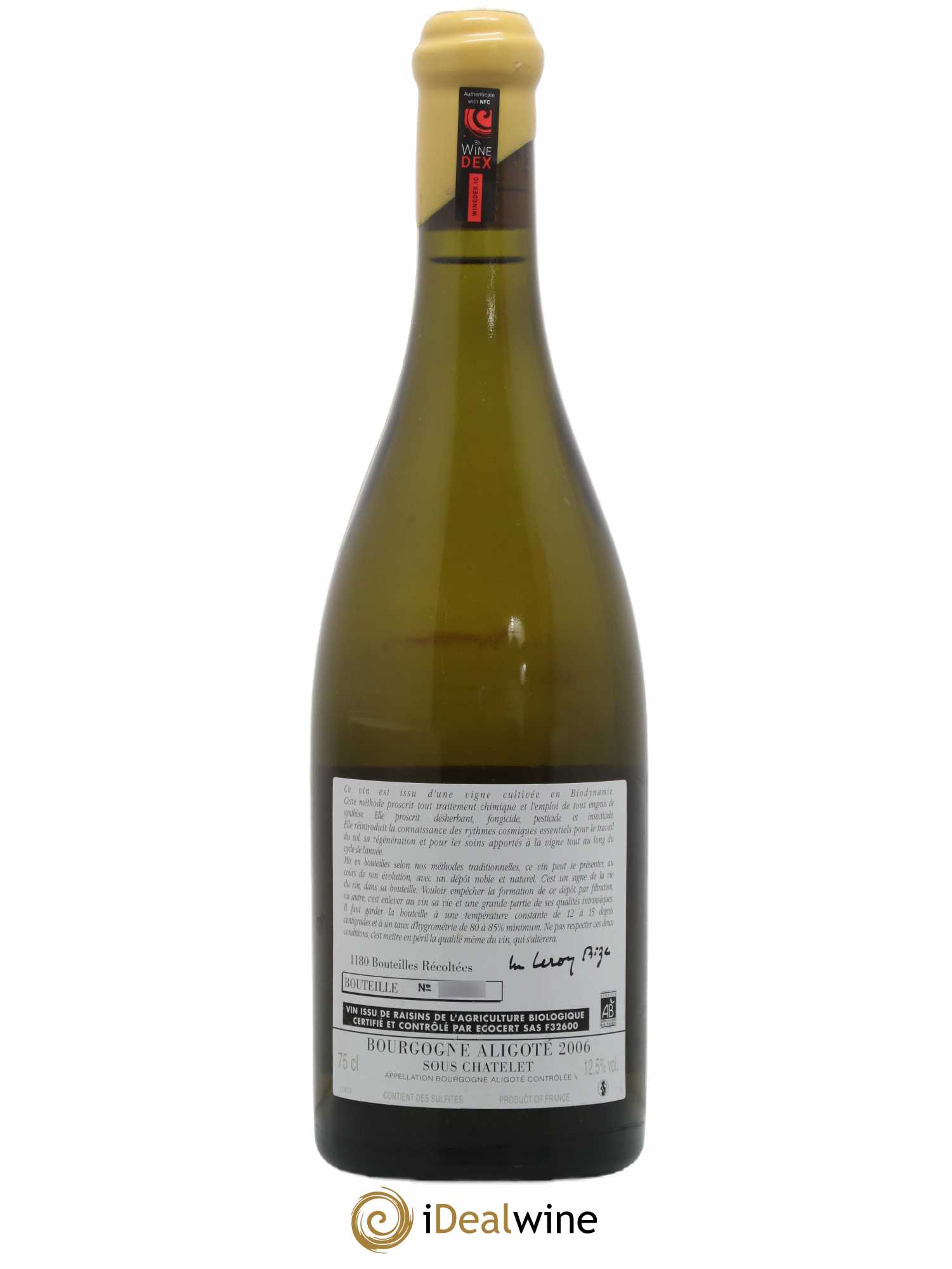 Bourgogne Aligoté Sous Chatelet d'Auvenay (Domaine) 2006 - Lot de 1 bouteille - 1