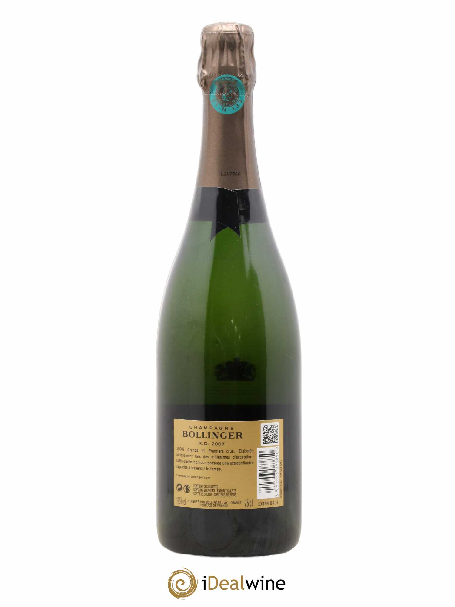R.D. Extra-Brut Bollinger 2007 - Lot de 1 bouteille - 2