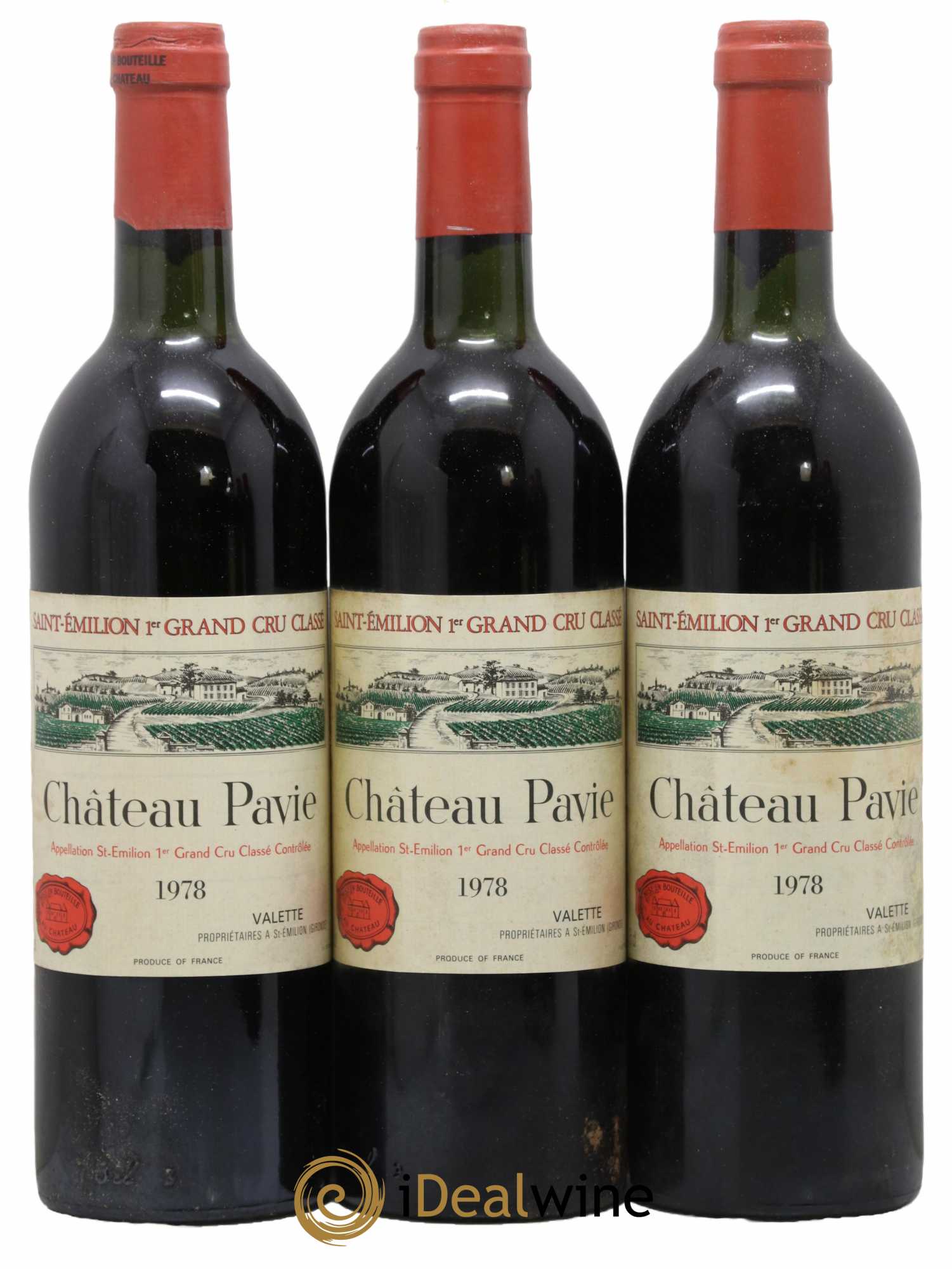 Château Pavie 1er Grand Cru Classé A 1978 - Lot de 3 bouteilles - 0