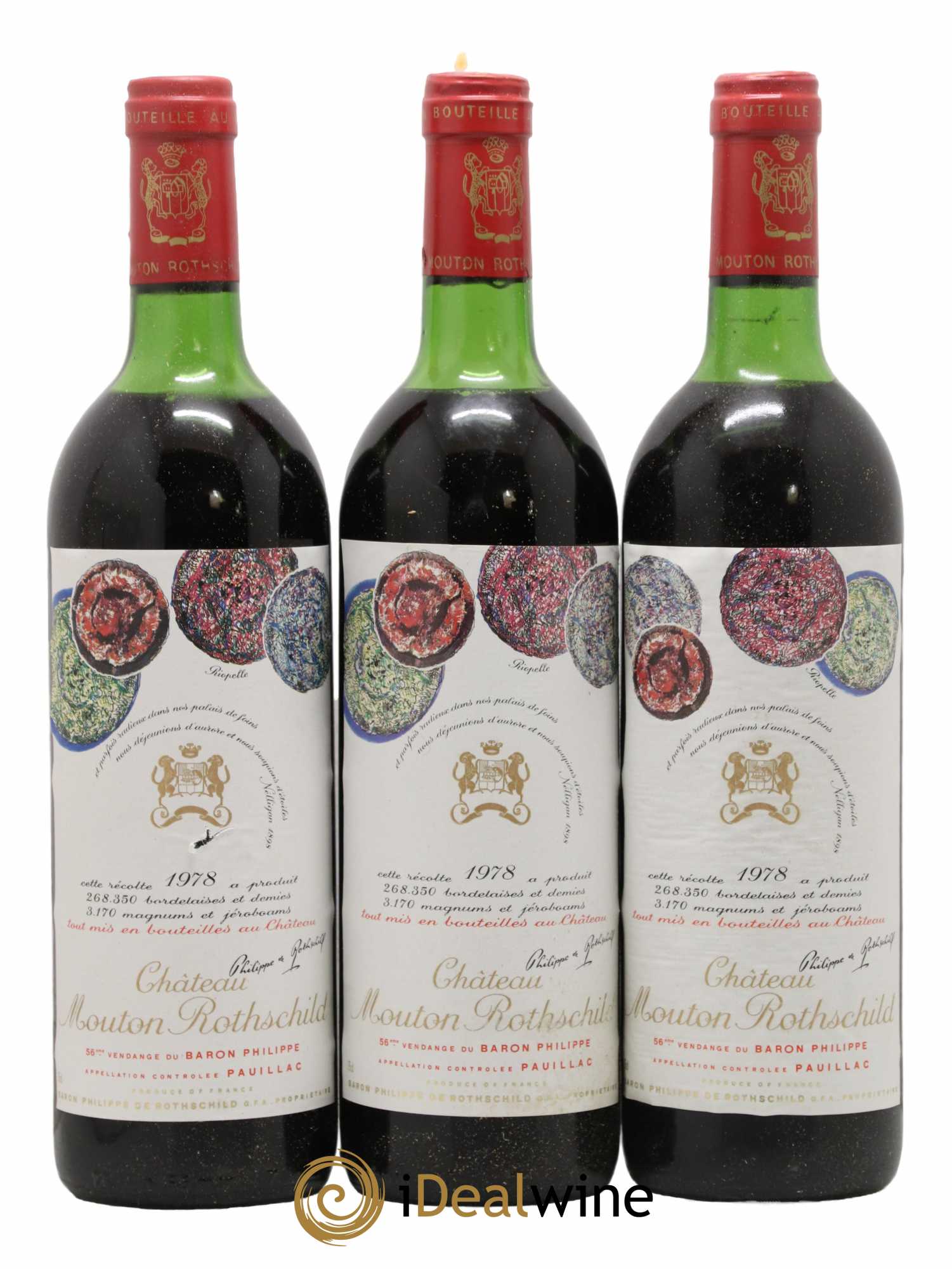 Château Mouton Rothschild 1er Grand Cru Classé 1978 - Lot de 6 bouteilles - 2