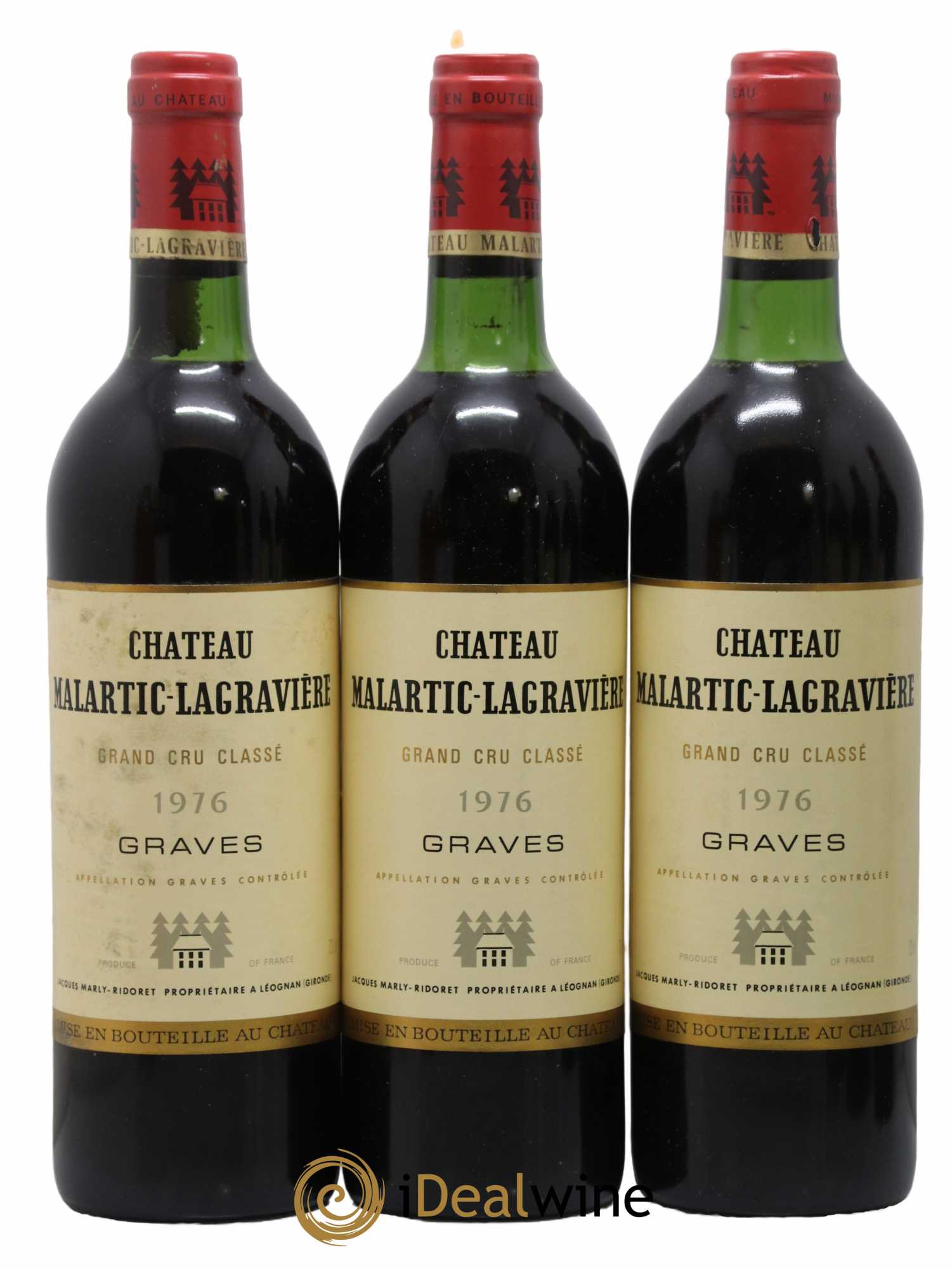 Château Malartic-Lagravière Cru Classé de Graves 1976 - Lot de 6 bouteilles - 1