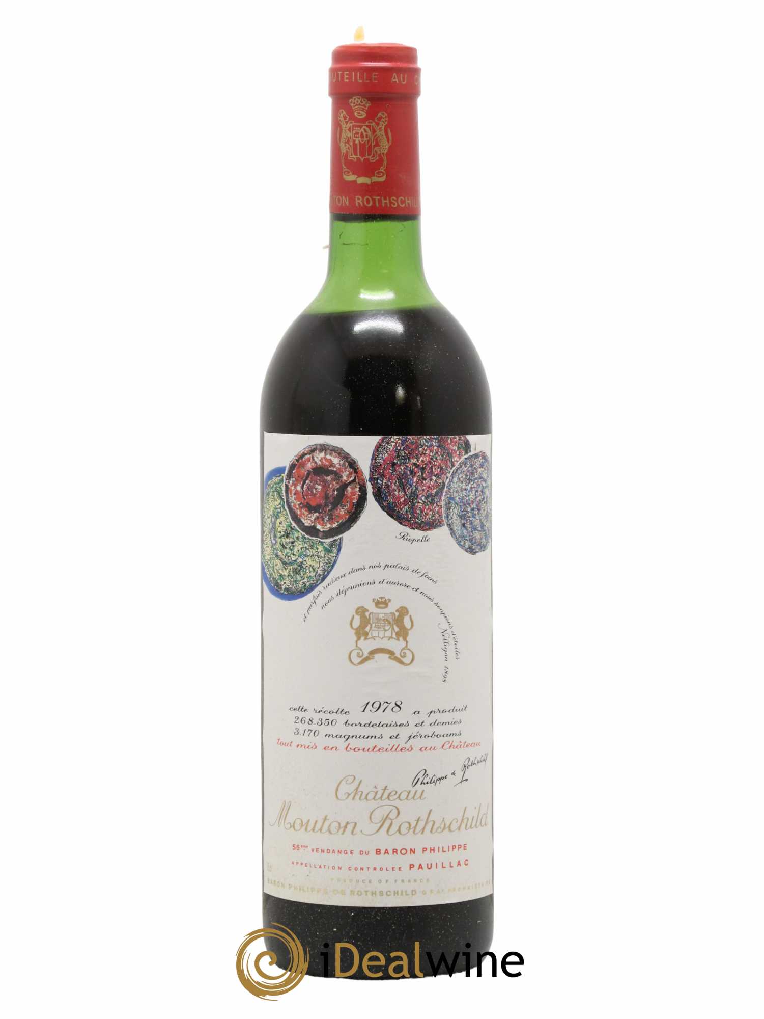 Château Mouton Rothschild 1er Grand Cru Classé 1978 - Lot de 1 bouteille - 0