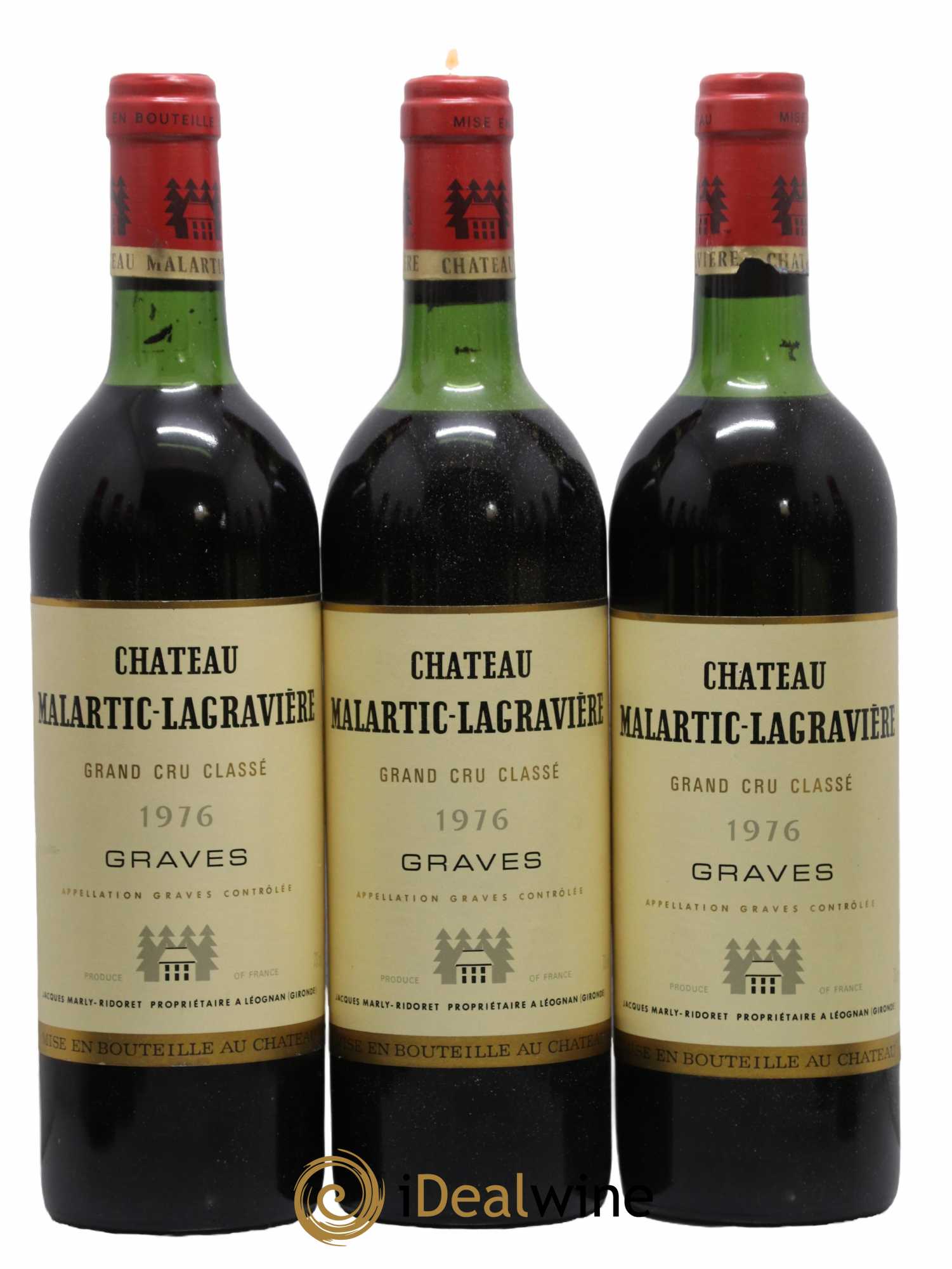Château Malartic-Lagravière Cru Classé de Graves 1976 - Lot de 12 bouteilles - 1