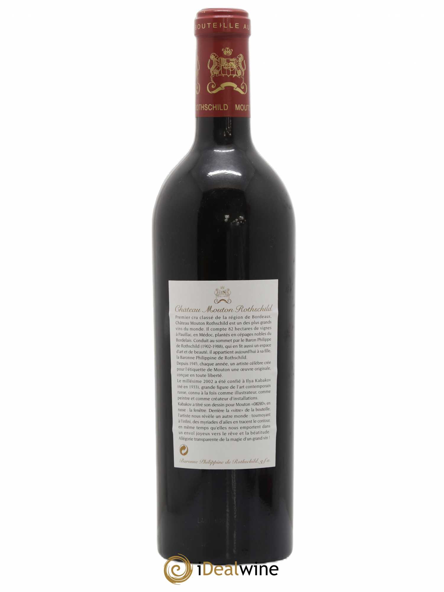 Château Mouton Rothschild 1er Grand Cru Classé 2002 - Lot de 1 bouteille - 1
