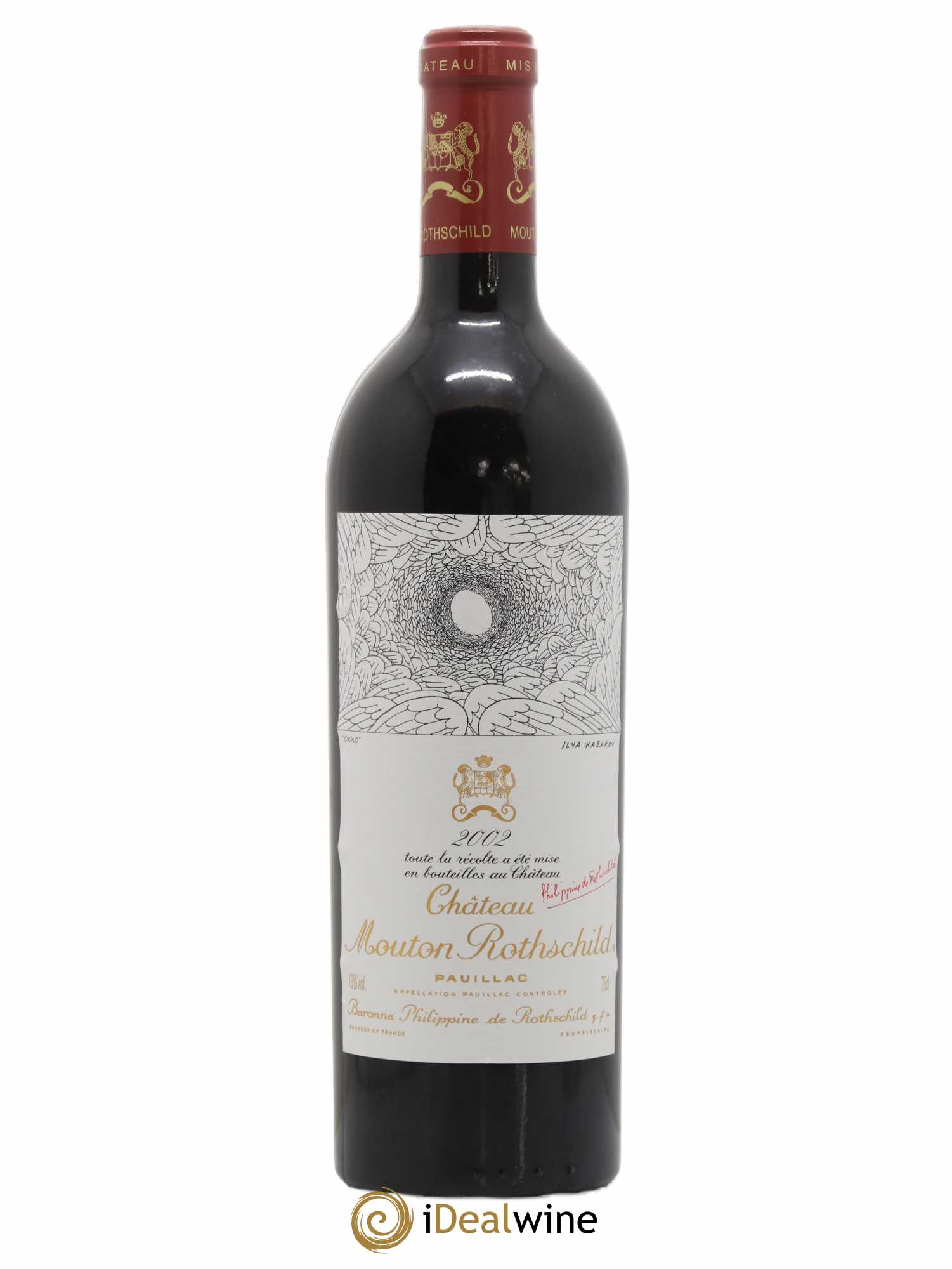 Château Mouton Rothschild 1er Grand Cru Classé 2002 - Lot de 1 bouteille - 0