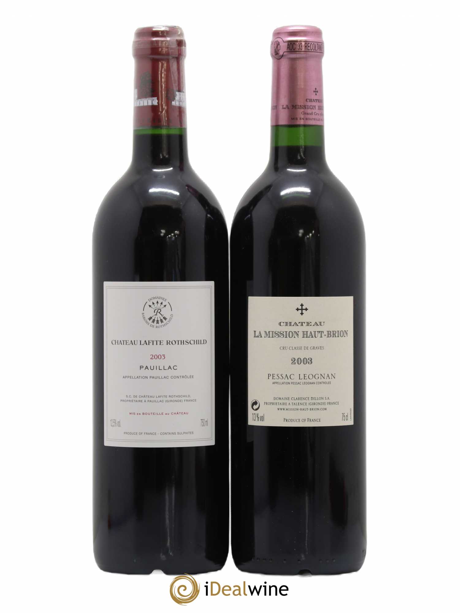 Caisse Collection Duclot 2003 Petrus, Lafite Rothschild, Mouton Rothschild, Latour, Margaux, Cheval Blanc, Haut Brion, Mission Haut Brion, Ausone 2003 - Lot of 9 bottles - 5