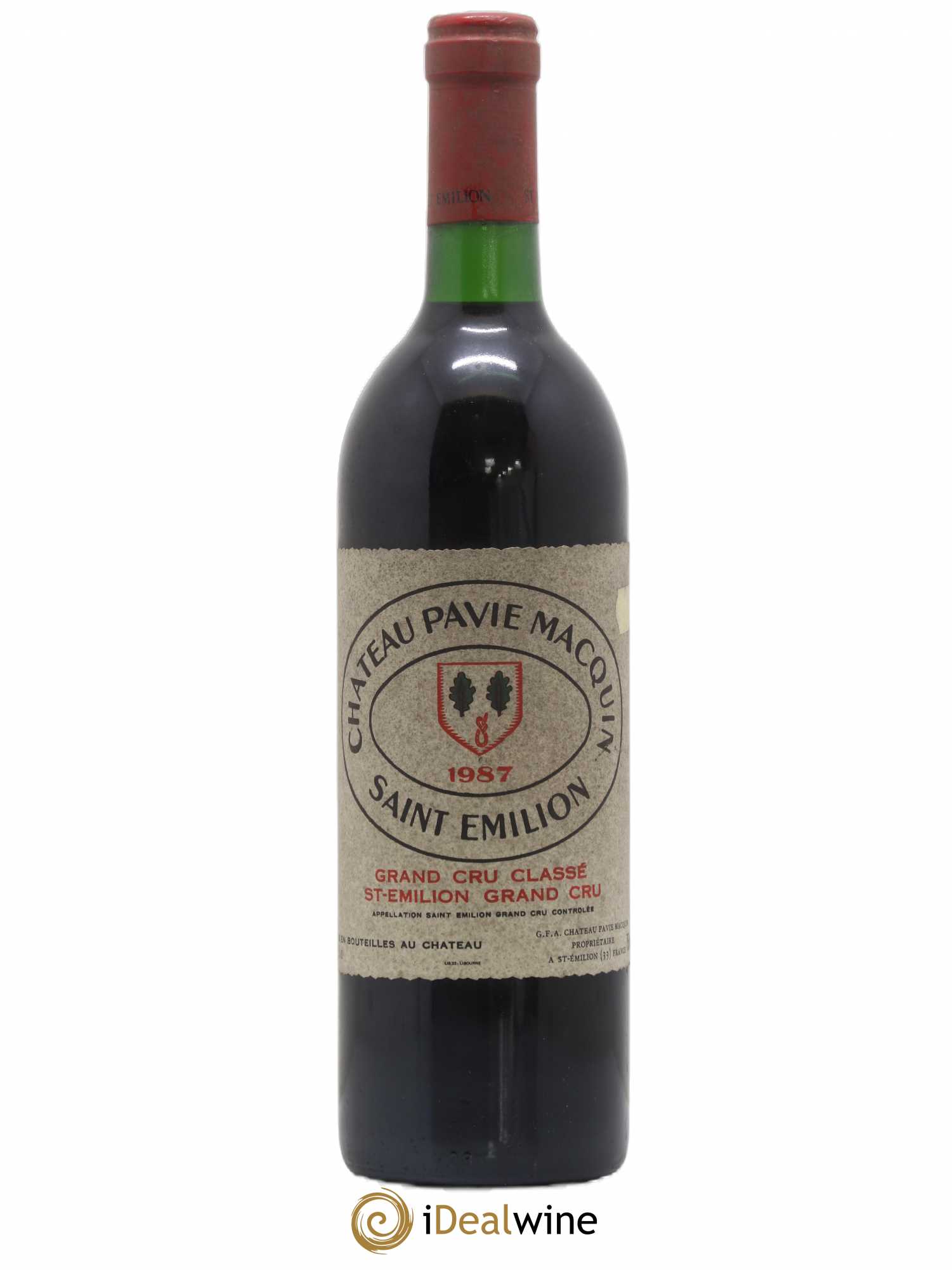 Château Pavie Macquin 1er Grand Cru Classé B 1987 - Lot de 1 bouteille - 0