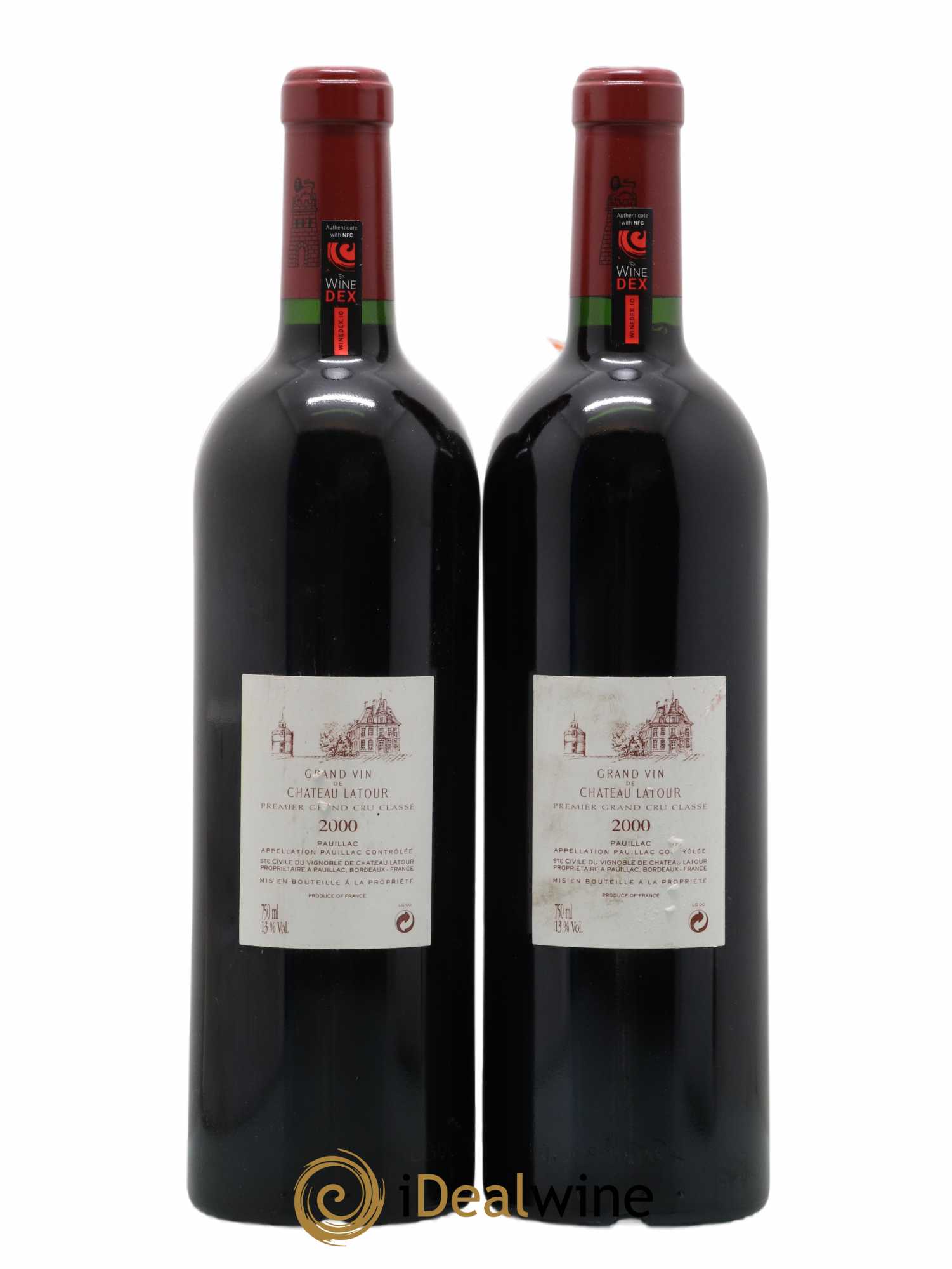 Château Latour 1er Grand Cru Classé 2000 - Lot de 2 bouteilles - 1