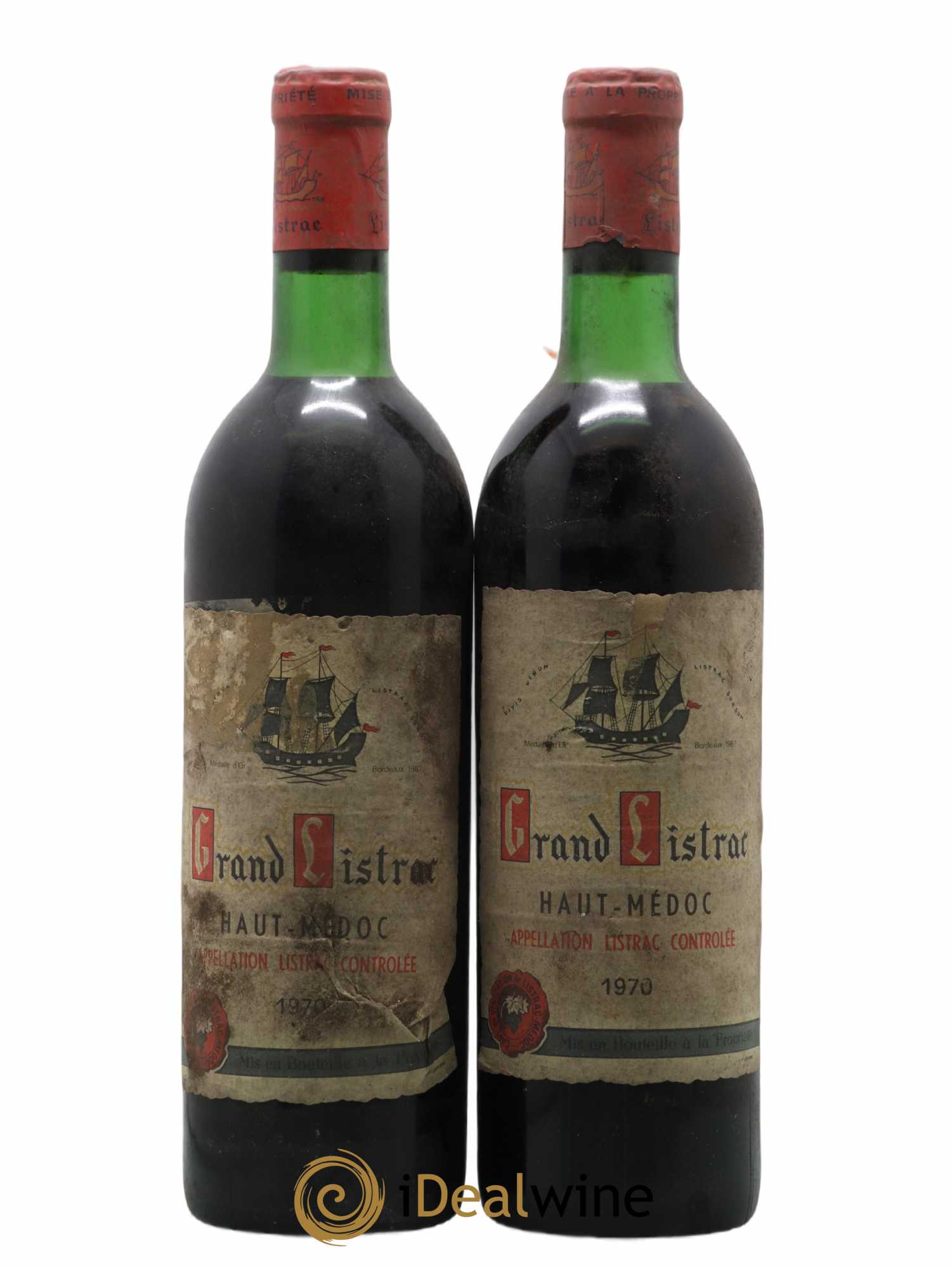 Haut Médoc Grand Listrac 1970 - Posten von 2 Flaschen - 0