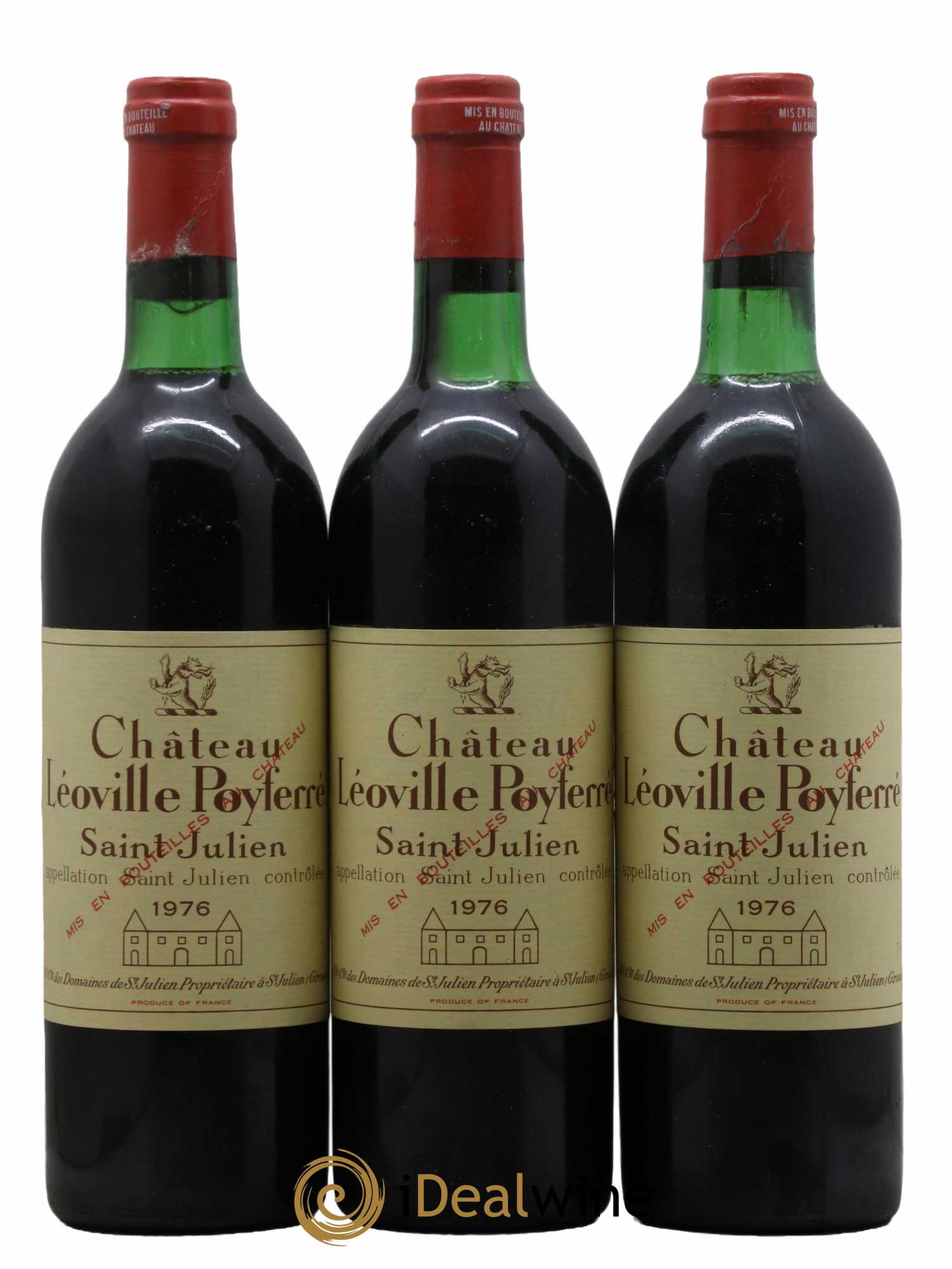 Château Léoville Poyferré 2ème Grand Cru Classé 1976 - Lot de 3 bouteilles - 0