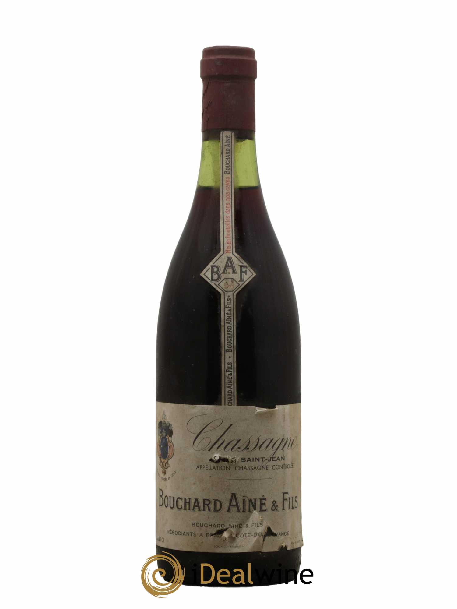 Chassagne-Montrachet 1er Cru Clos Saint Jean Domaine Bouchard 1971 - Lot de 1 bouteille - 0
