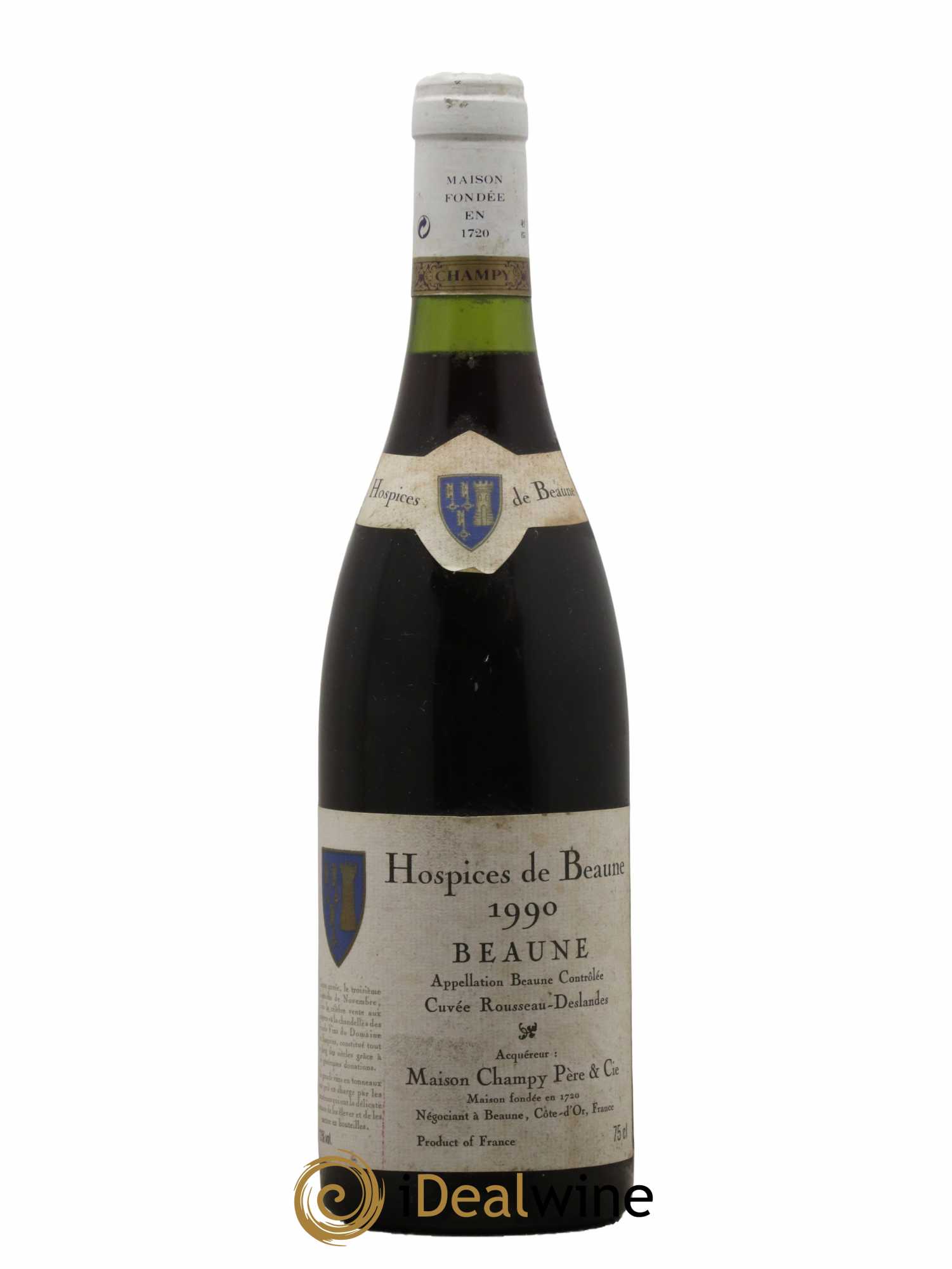 Beaune 1er Cru Cuvée Rousseau-Deslandes Hospices de Beaune Champy 1990 - Lot de 1 bouteille - 0