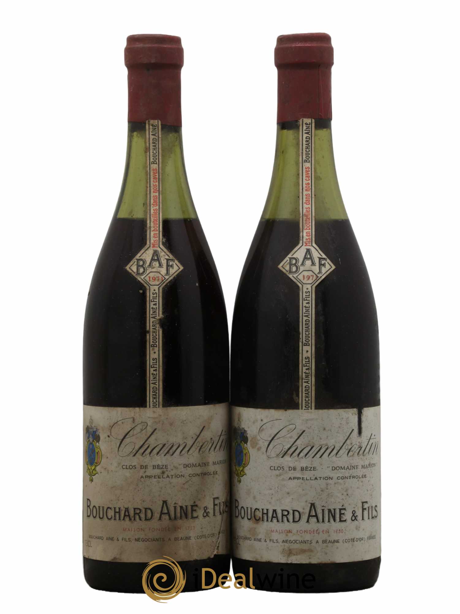 Chambertin Clos de Bèze Grand Cru Bouchard Ainé et Fils 1971 - Lot of 2 bottles - 0