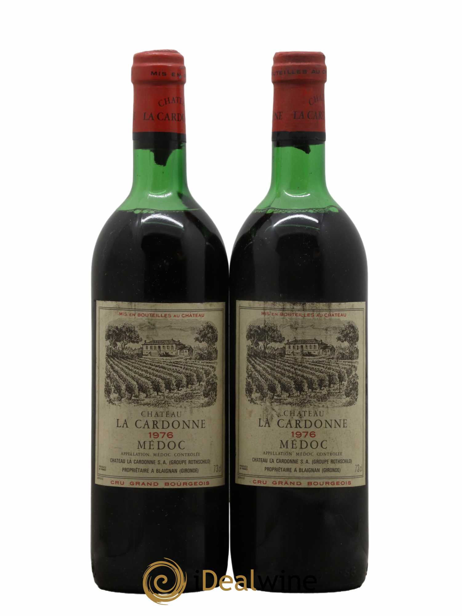 Château la Cardonne Cru Bourgeois 1976 - Lot de 2 bouteilles - 0