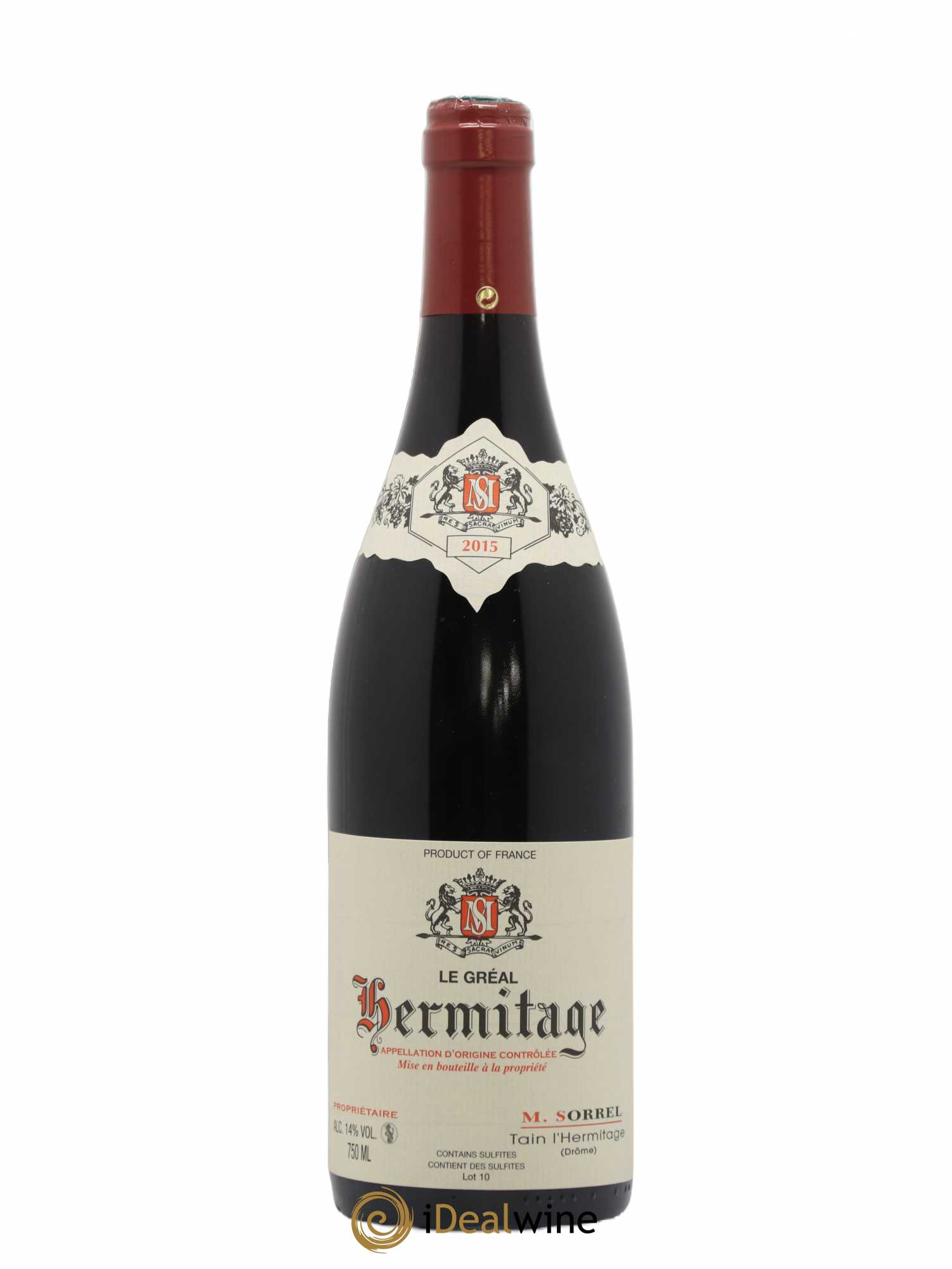 Hermitage Le Gréal Marc Sorrel 2015 - Lot de 1 bouteille - 0