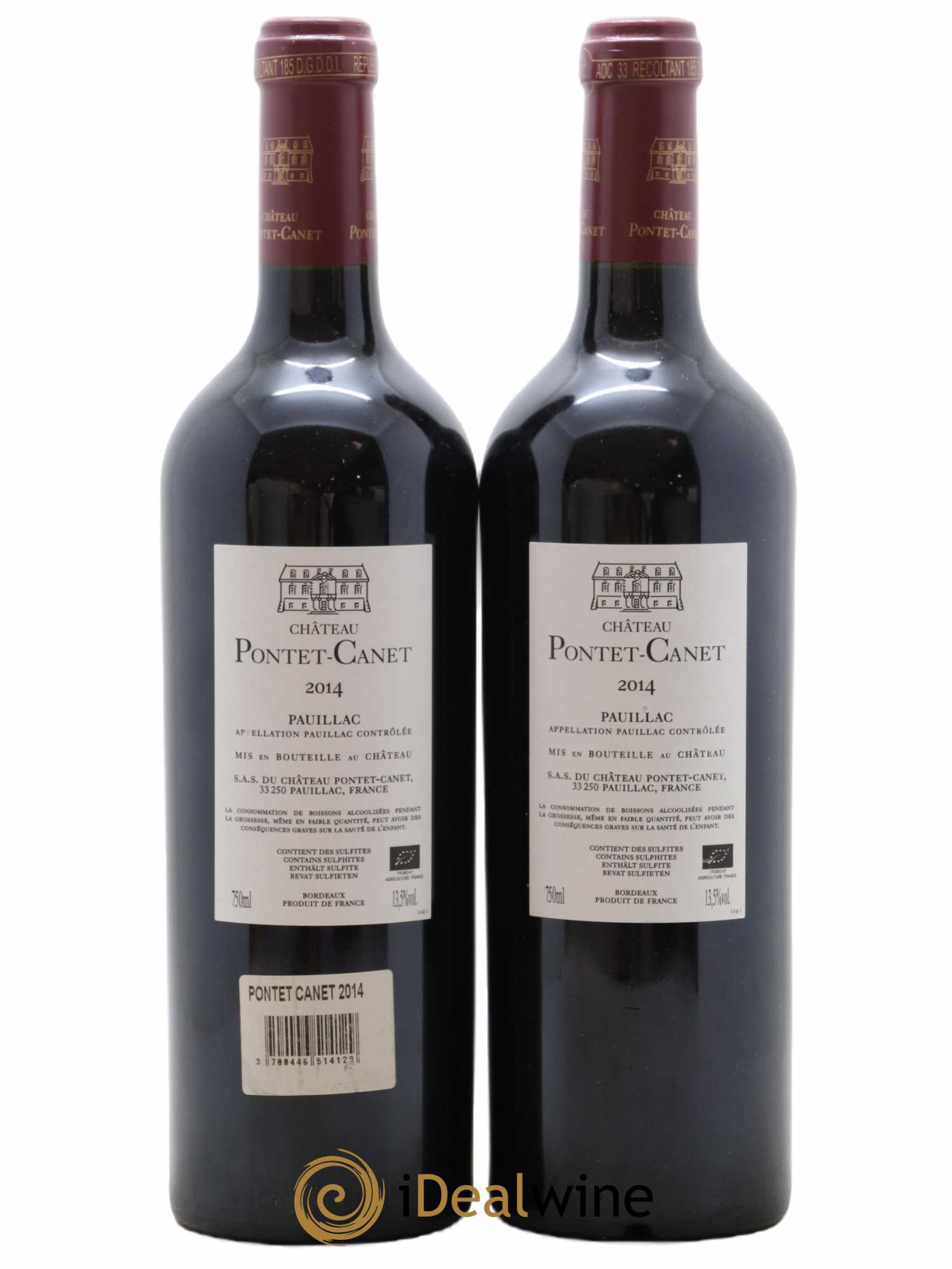 Château Pontet Canet 5ème Grand Cru Classé 2014 - Lot de 2 bouteilles - 1