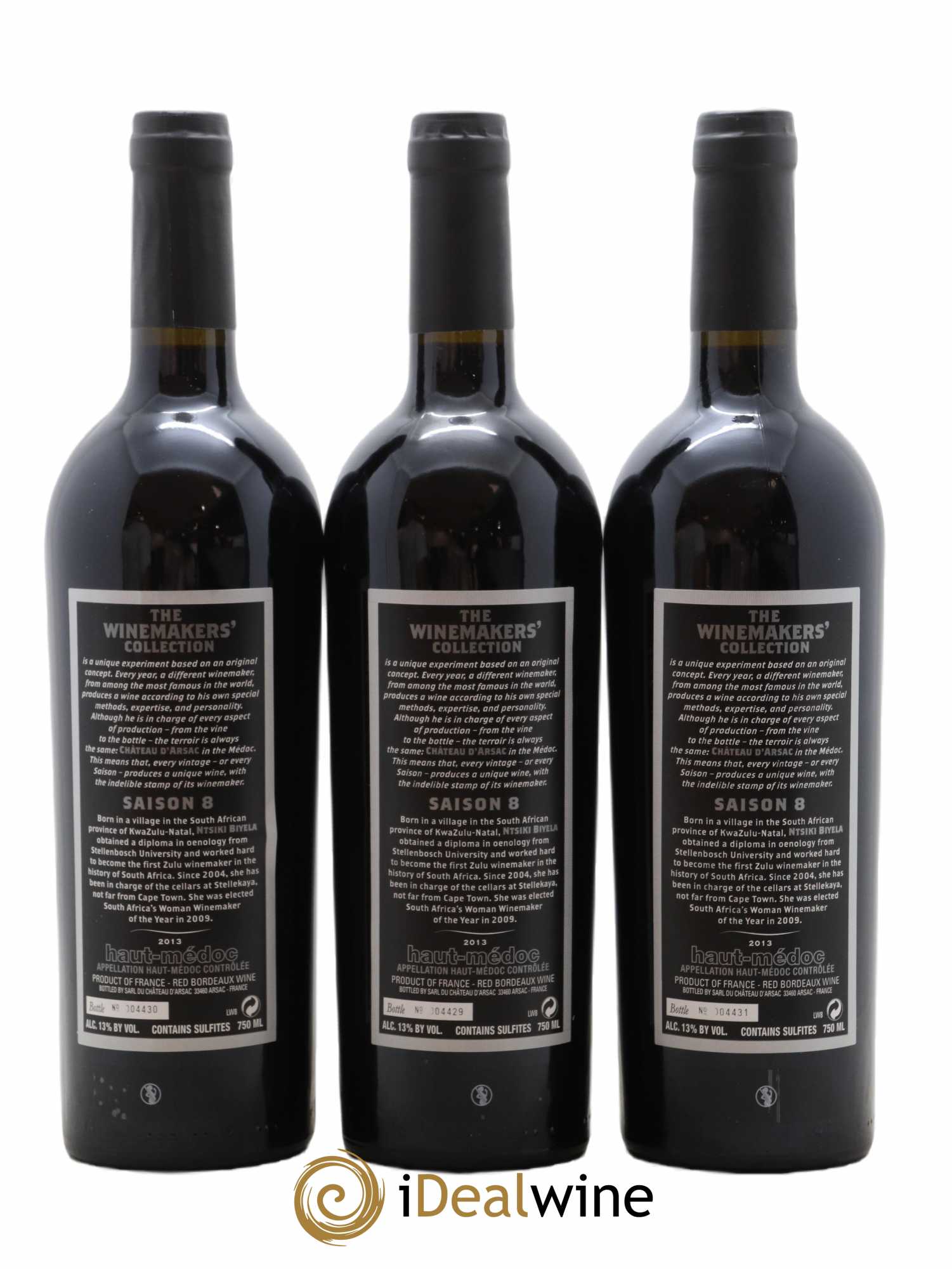 Haut Médoc Cuvée 8 Ntsiki Biyela The Winemakers' Collection 2013 - Lot de 3 bouteilles - 1