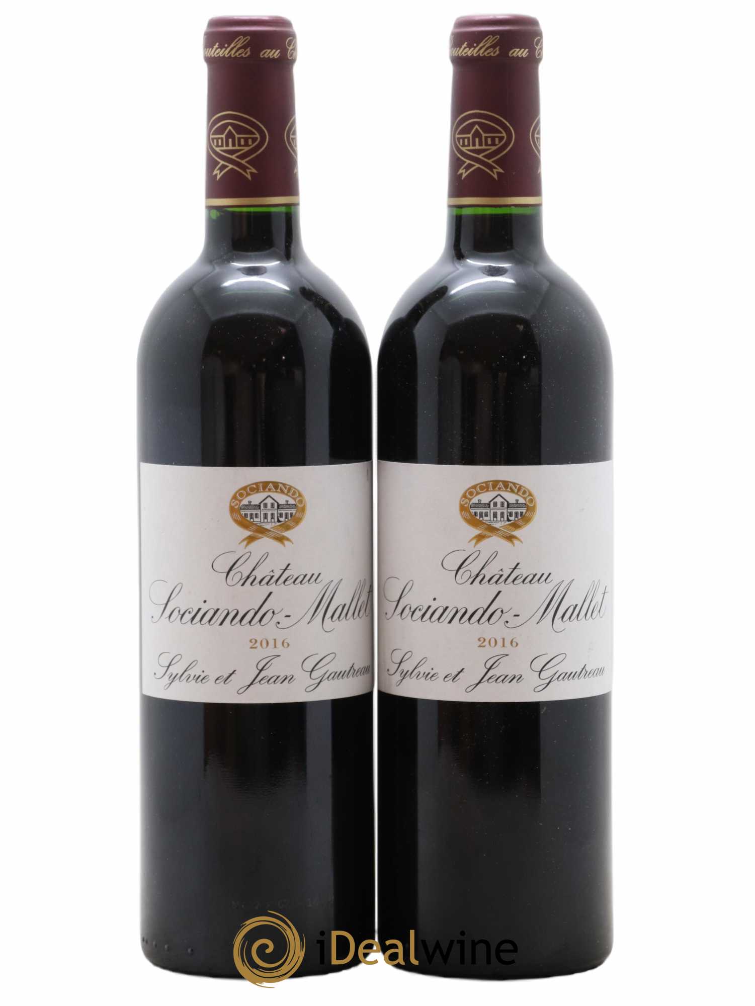 Château Sociando Mallet 2016 - Lot de 2 bouteilles - 0