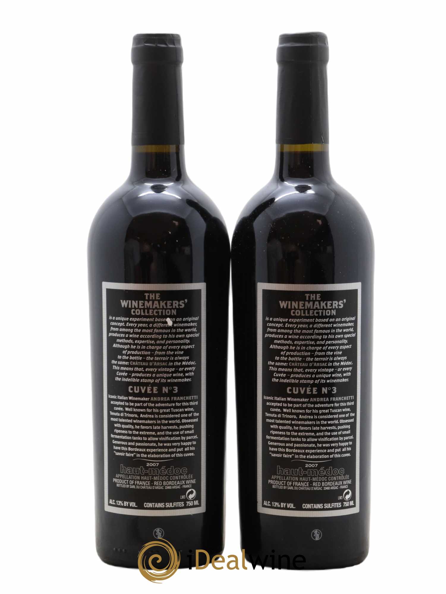 Haut Médoc Cuvée 3 Andrea Franchetti The Winemakers' Collection 2007 - Lot de 2 bouteilles - 1