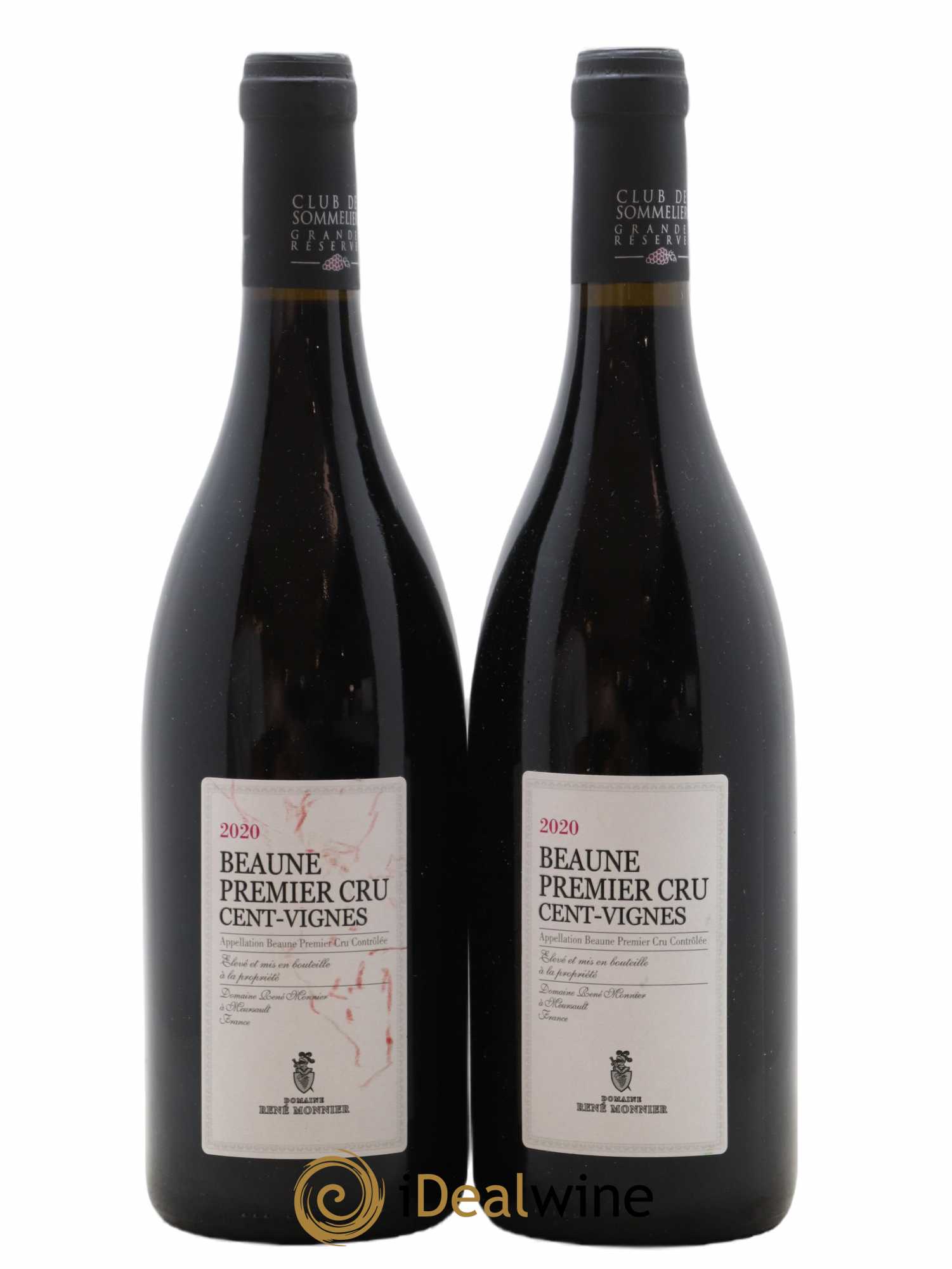 Beaune 1er Cru Cent Vignes Club Des Sommeliers Domaine Rene Monnier 2020 - Lot de 2 bouteilles - 0