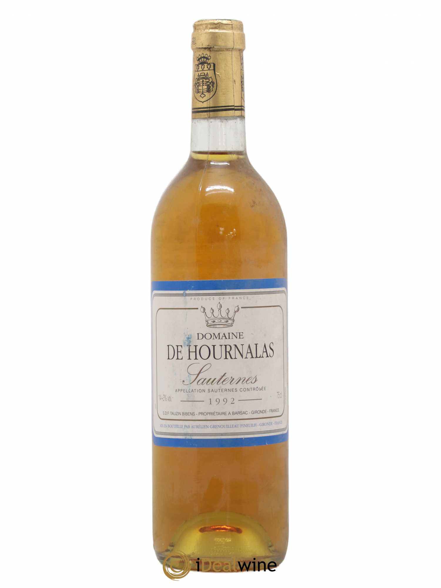 Sauternes Domaine De Hournalas 1992 - Posten von 1 Flasche - 0