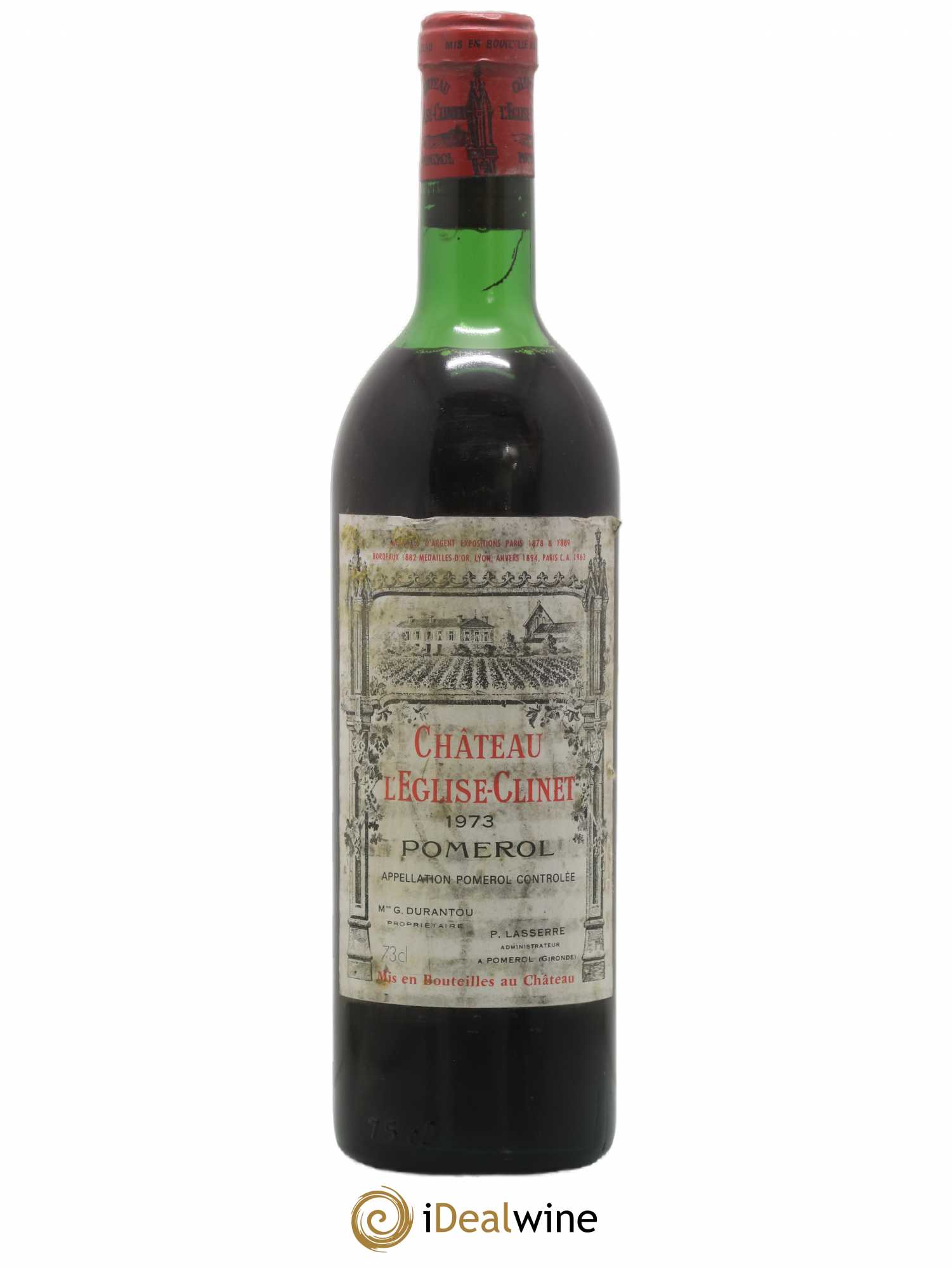 Château l' Église Clinet 1973 - Lot de 1 bouteille - 0