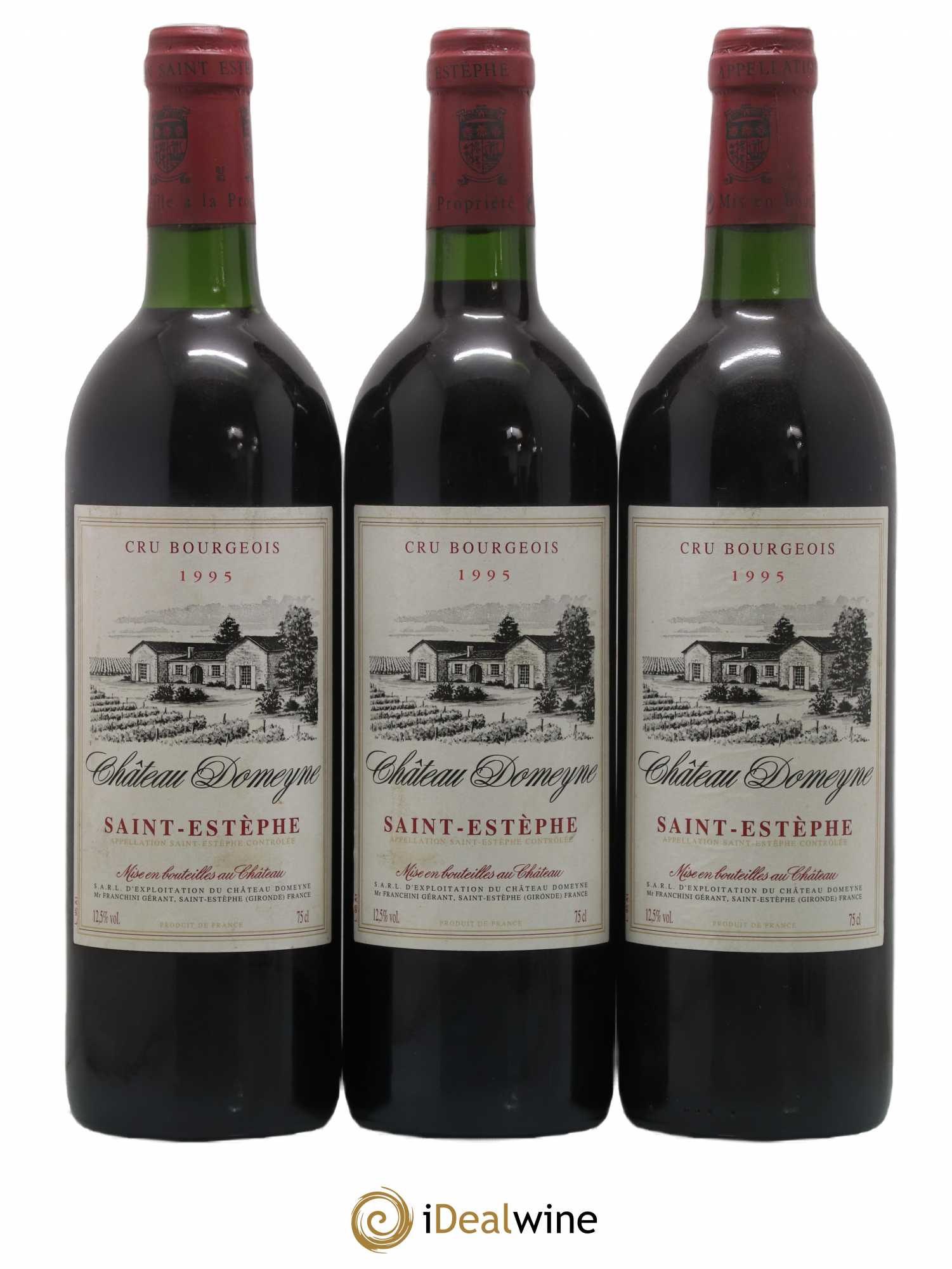 Château Domeyne Cru Bourgeois 1995 - Lot de 3 bouteilles - 0
