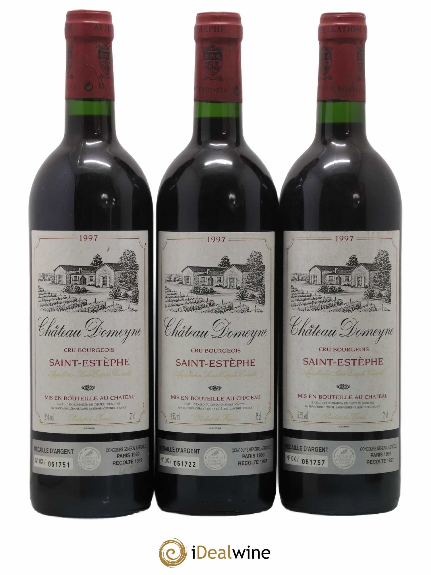 Château Domeyne Cru Bourgeois 1997 - Lot de 3 bouteilles - 0