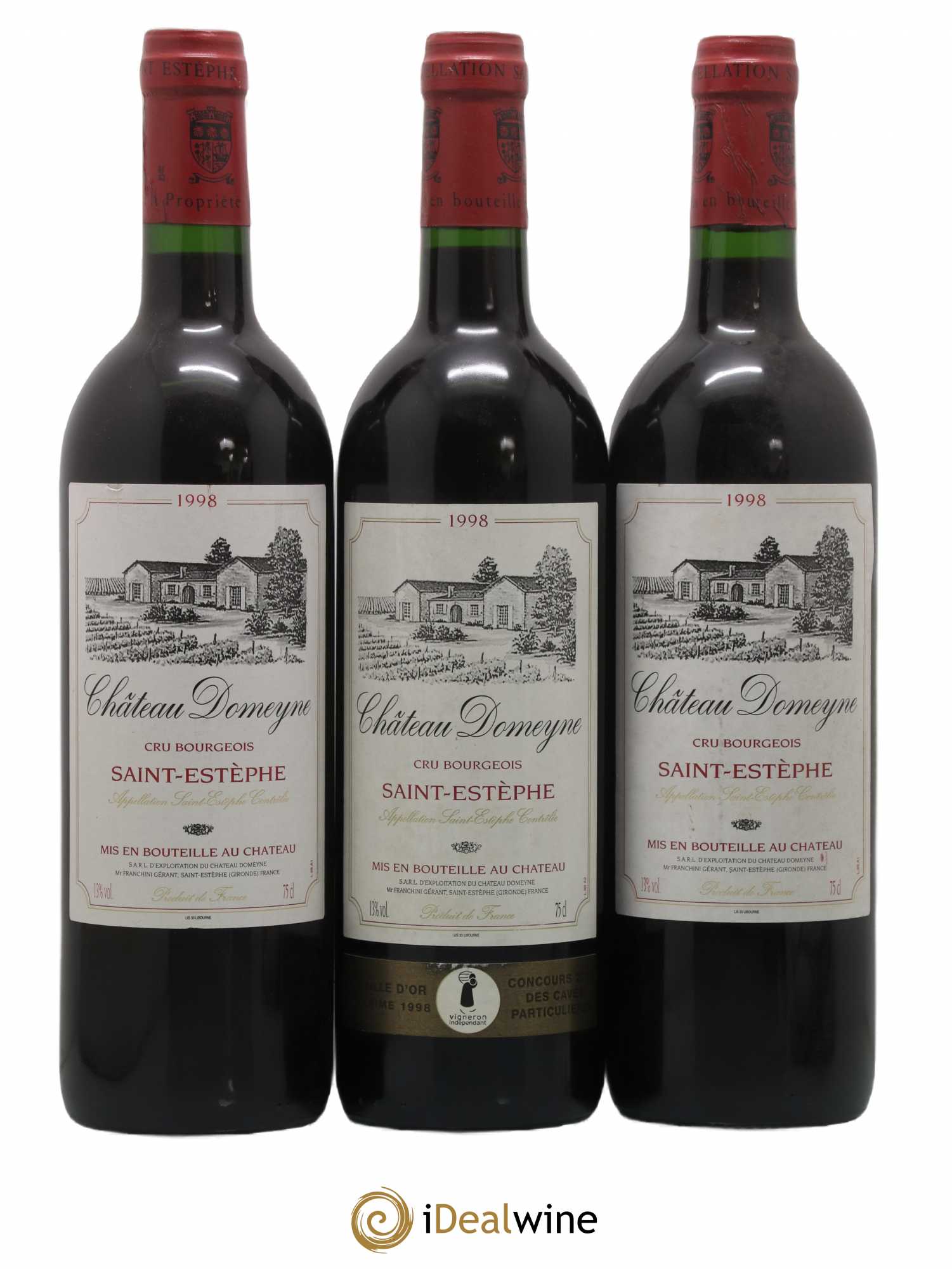 Château Domeyne Cru Bourgeois 1998 - Lot de 3 bouteilles - 0