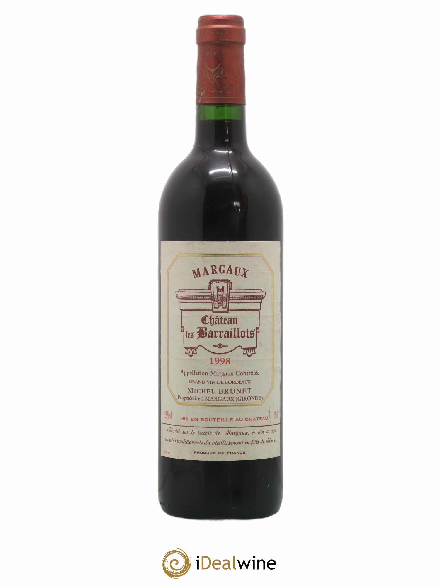 Bordeaux Margaux Château Baraillots 1998 - Posten von 1 Flasche - 0