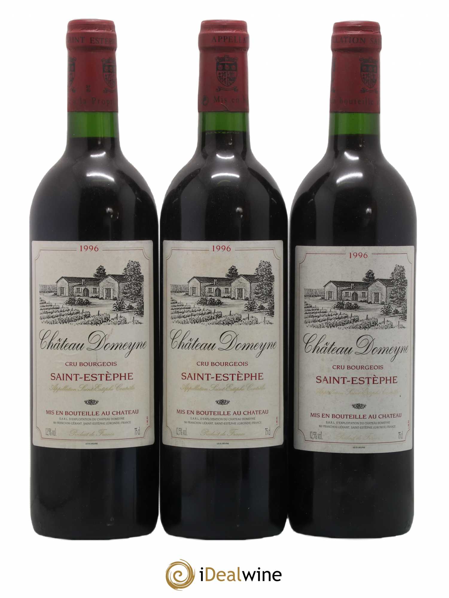 Château Domeyne Cru Bourgeois 1996 - Lot de 3 bouteilles - 0