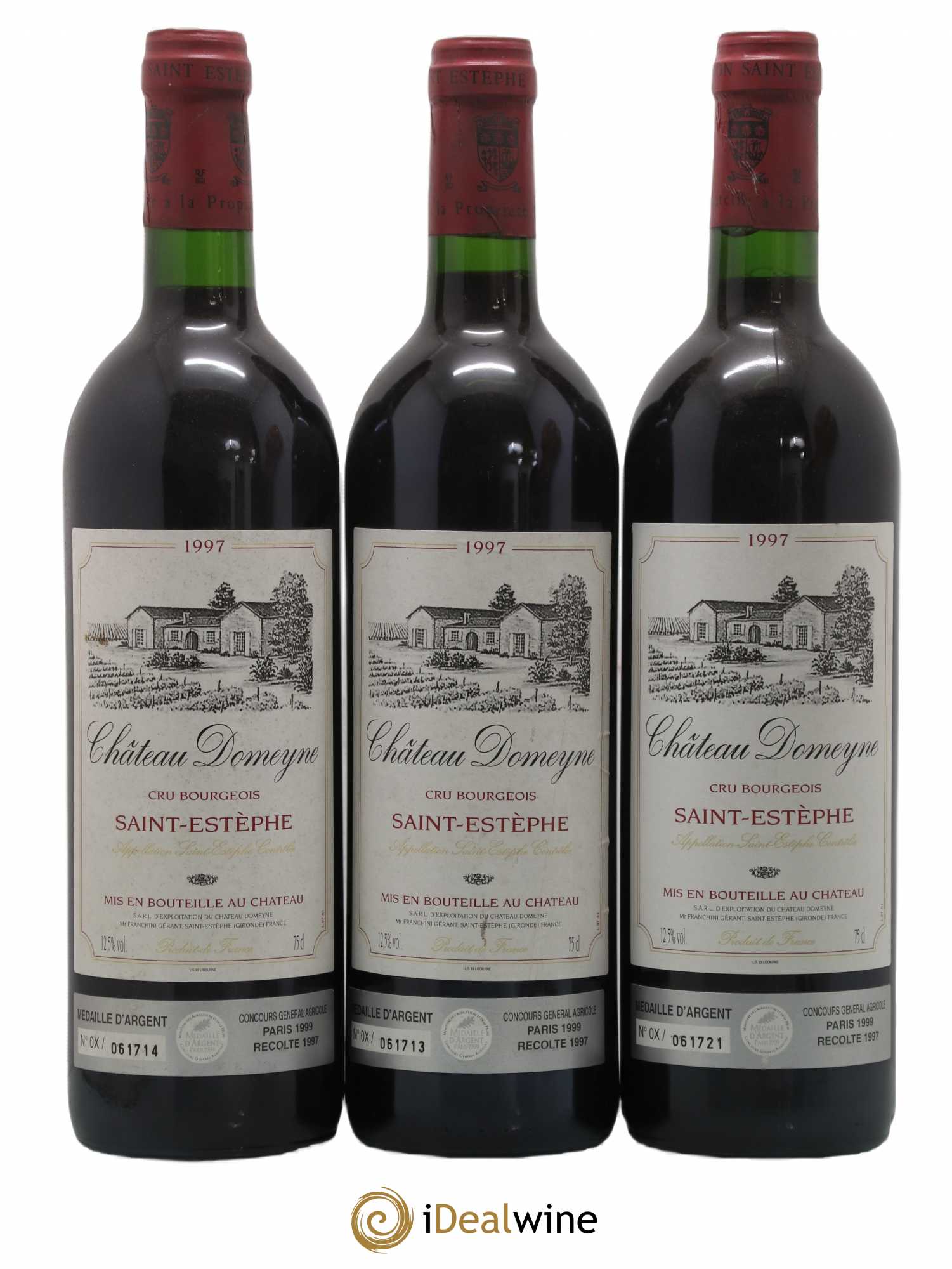 Château Domeyne Cru Bourgeois 1997 - Lot de 3 bouteilles - 0