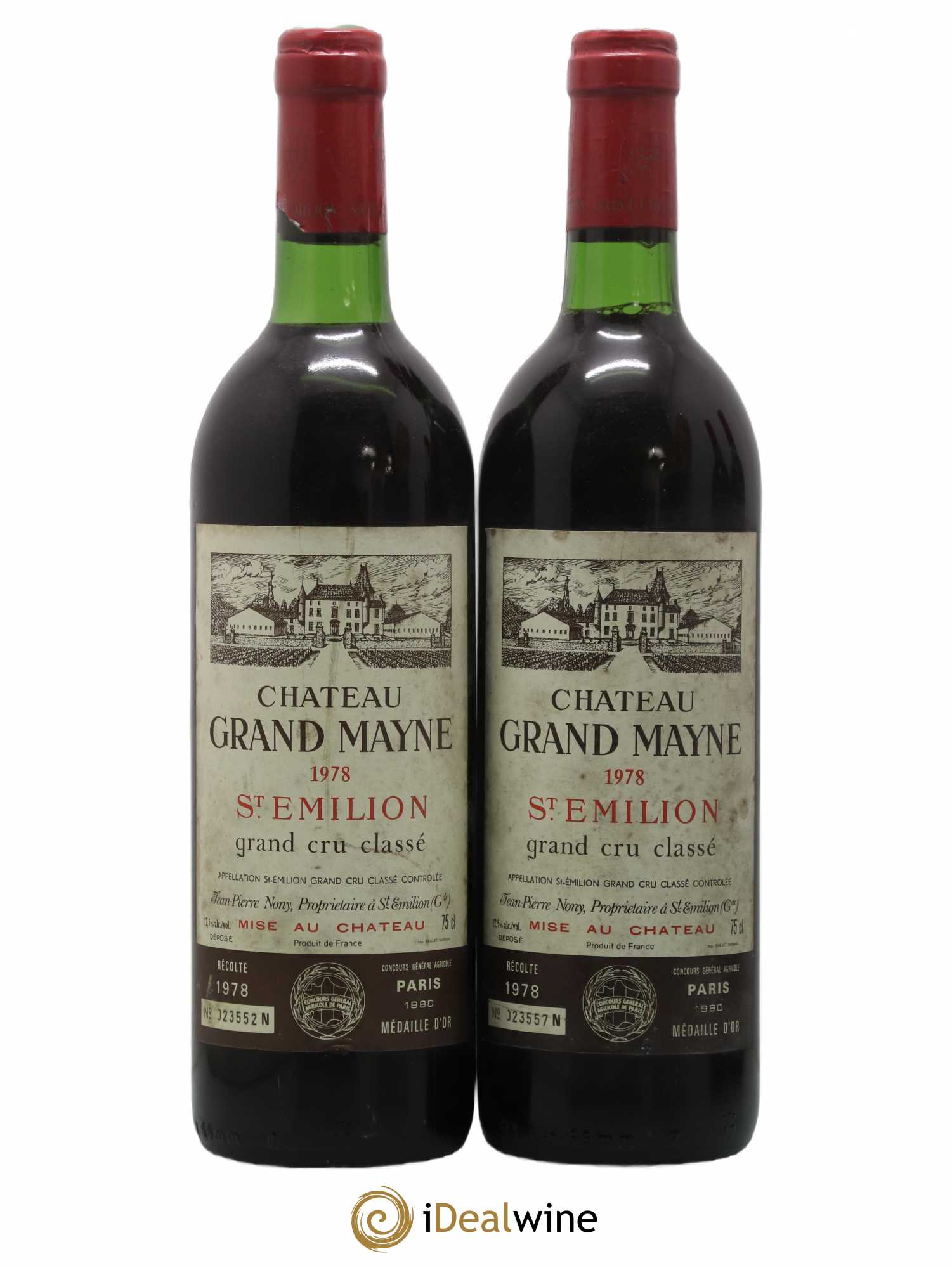 Château Grand Mayne Grand Cru Classé 1978 - Lot de 2 bouteilles - 0