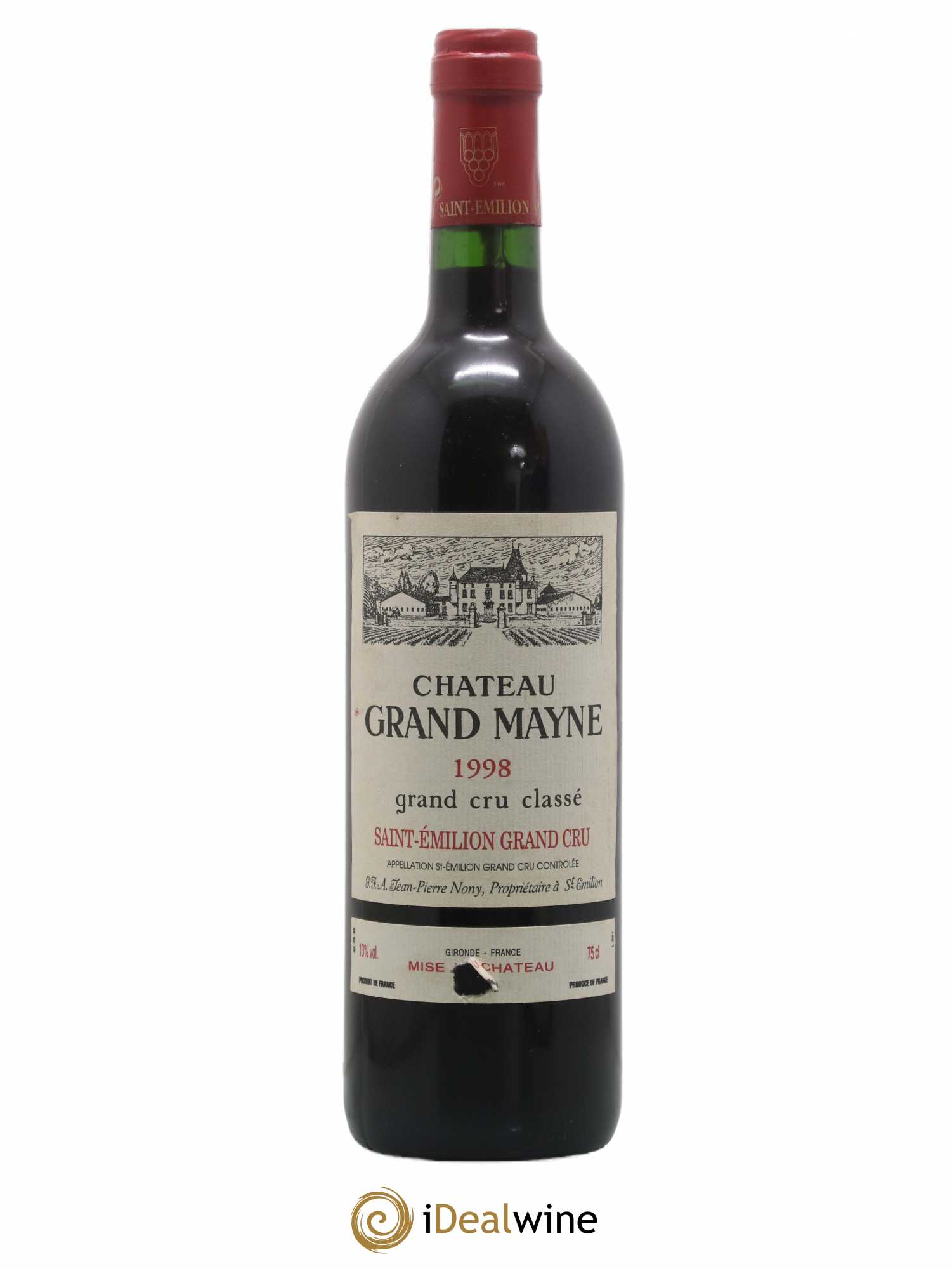 Château Grand Mayne Grand Cru Classé 1998 - Lot de 1 bouteille - 0