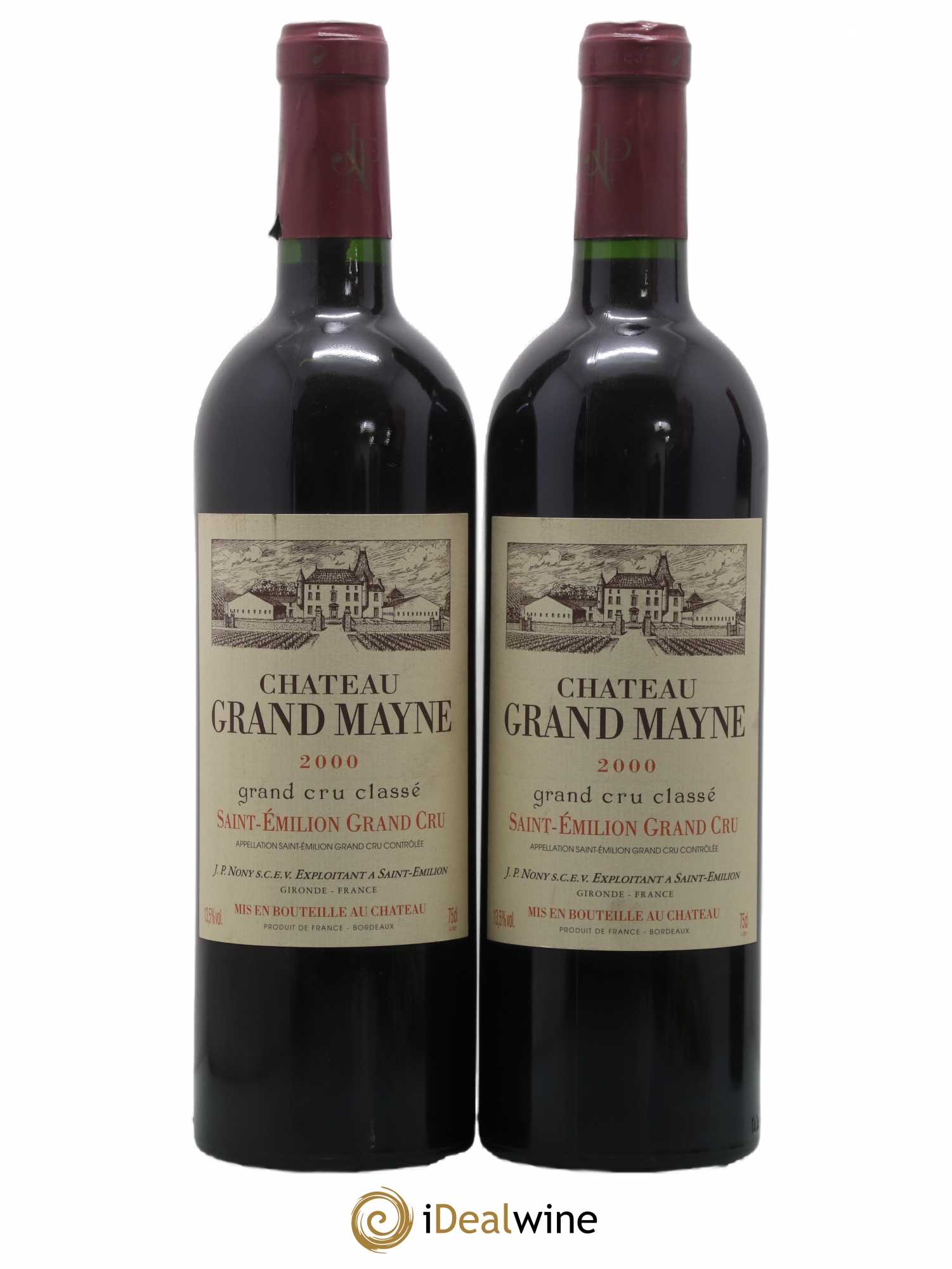 Château Grand Mayne Grand Cru Classé 2000 - Lot de 2 bouteilles - 0
