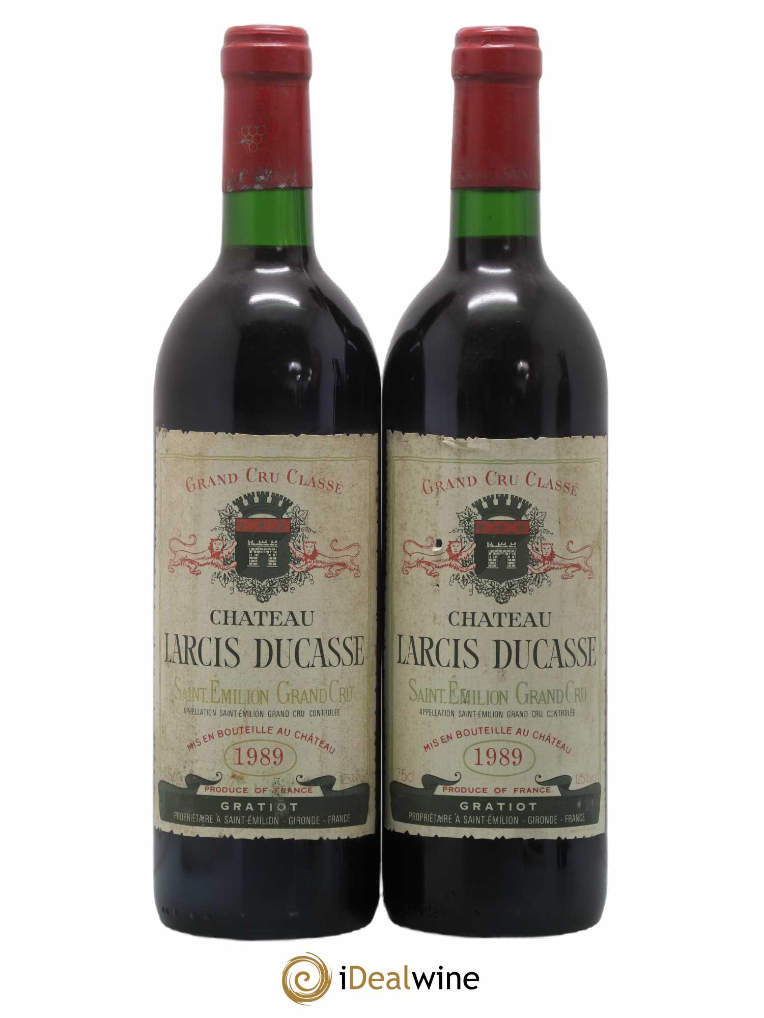 Château Larcis Ducasse 1er Grand Cru Classé B 1989 - Lot de 2 bouteilles - 0