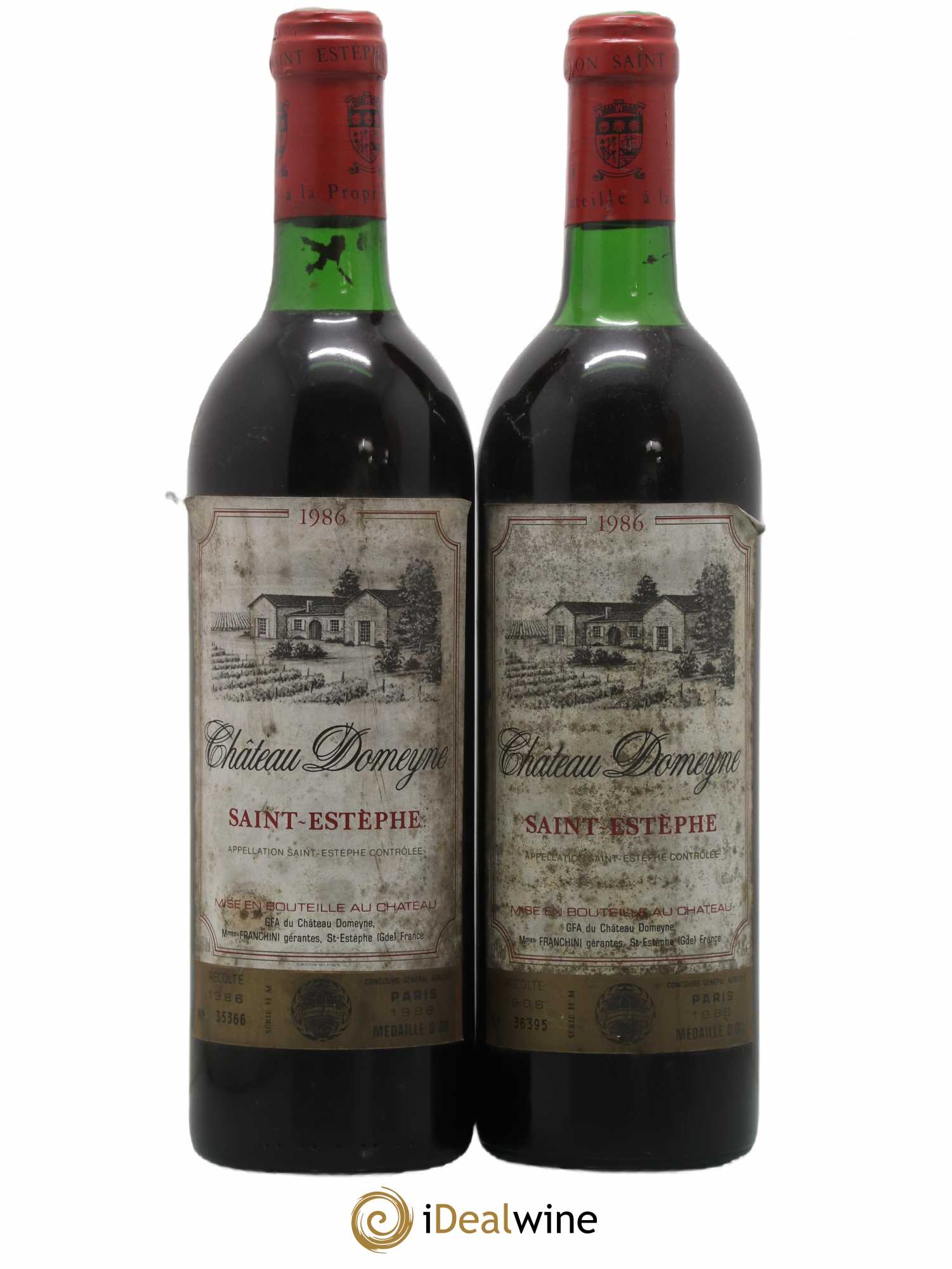 Château Domeyne Cru Bourgeois 1986 - Lot de 2 bouteilles - 0