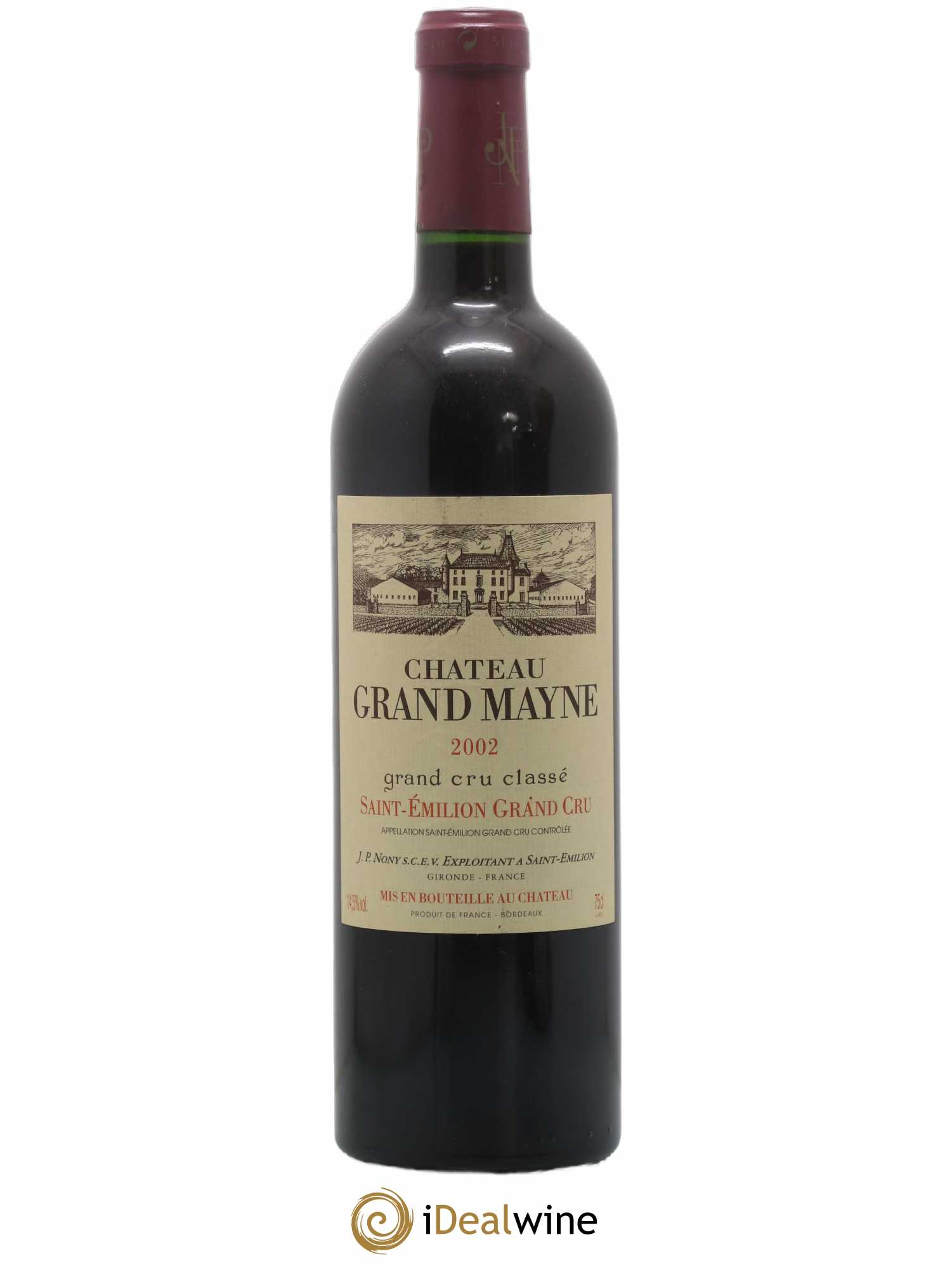 Château Grand Mayne Grand Cru Classé 2002 - Lot de 1 bouteille - 0