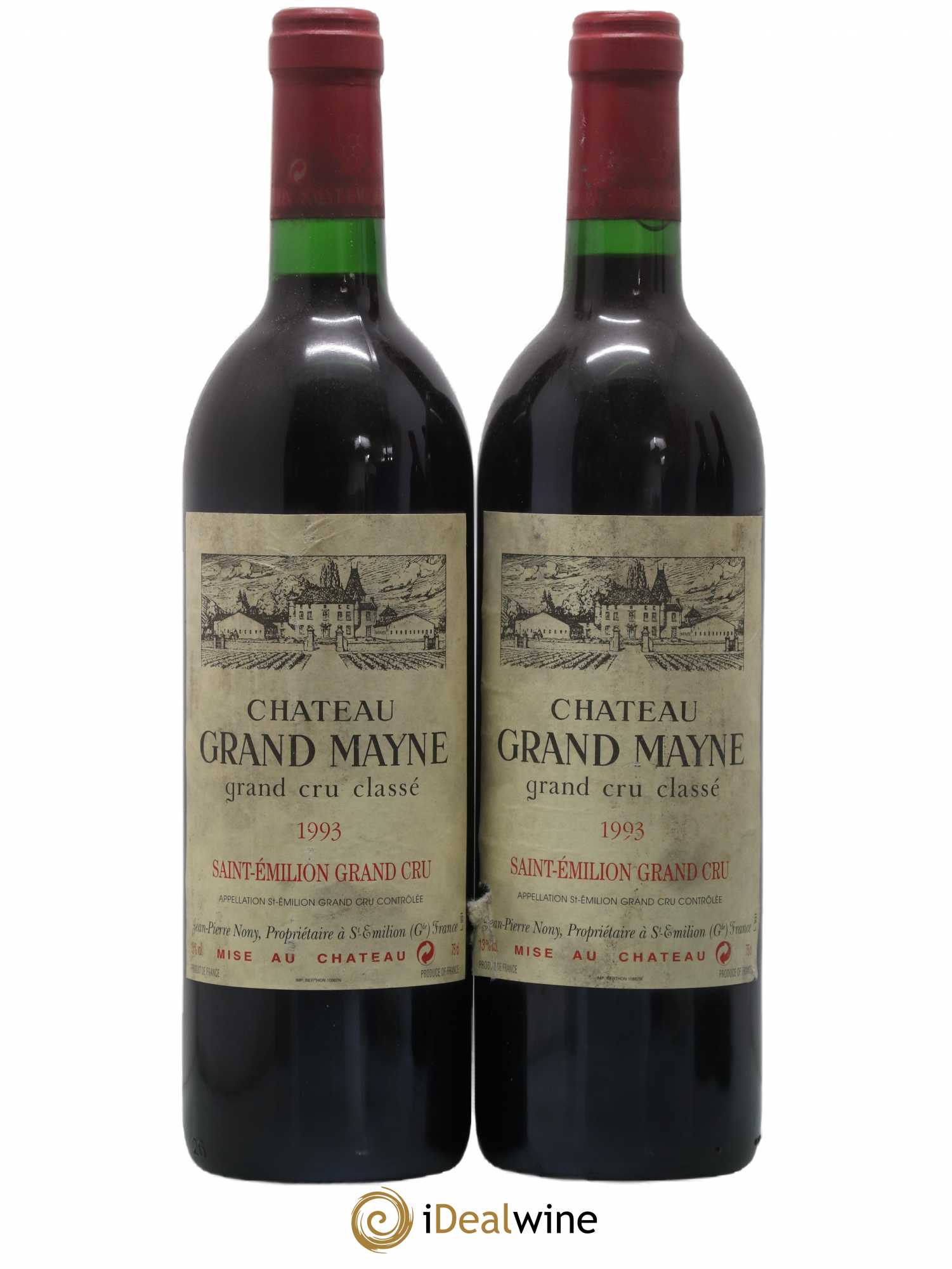 Château Grand Mayne Grand Cru Classé 1993 - Lot de 2 bouteilles - 0