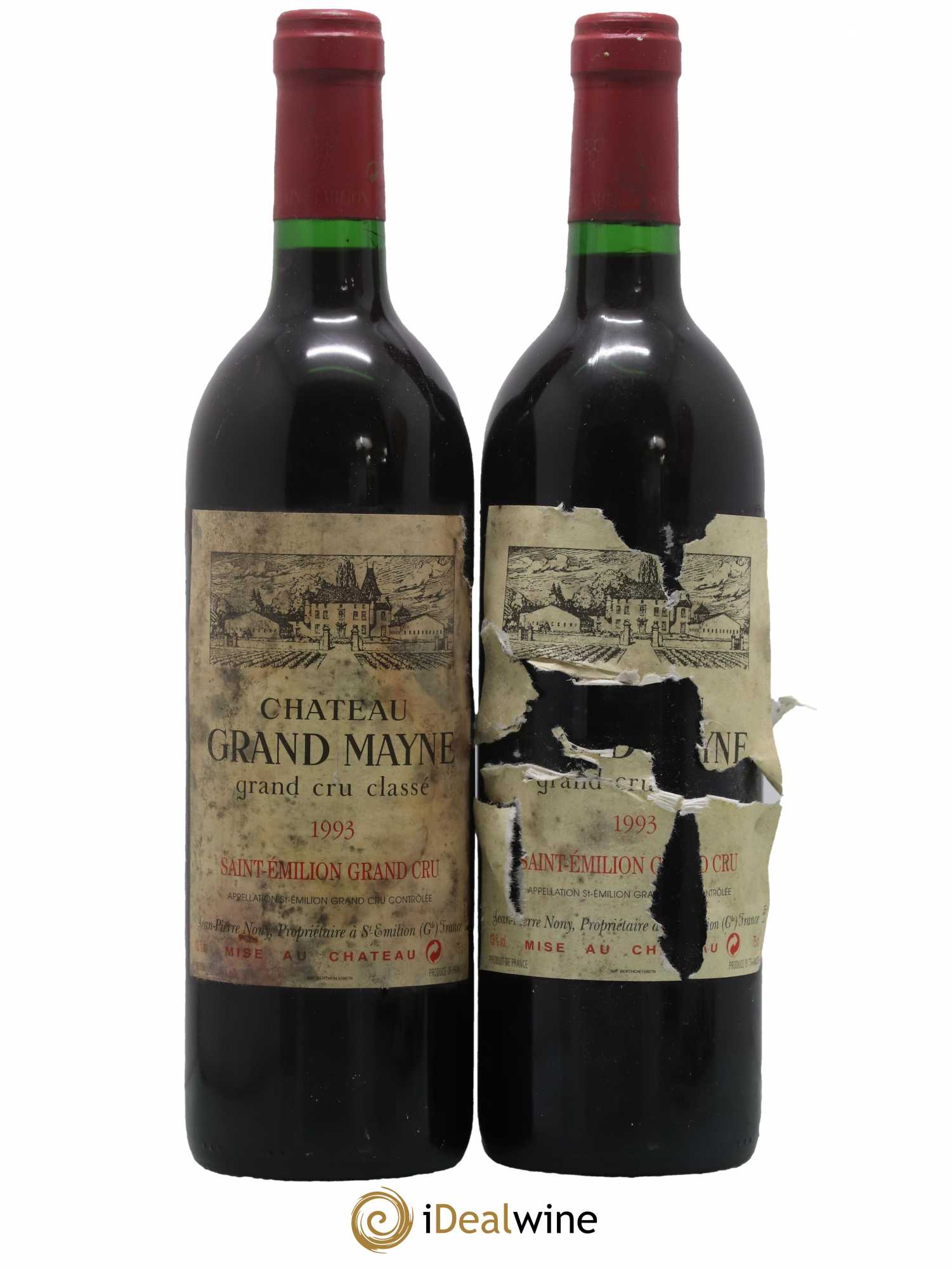 Château Grand Mayne Grand Cru Classé 1993 - Lot de 2 bouteilles - 0
