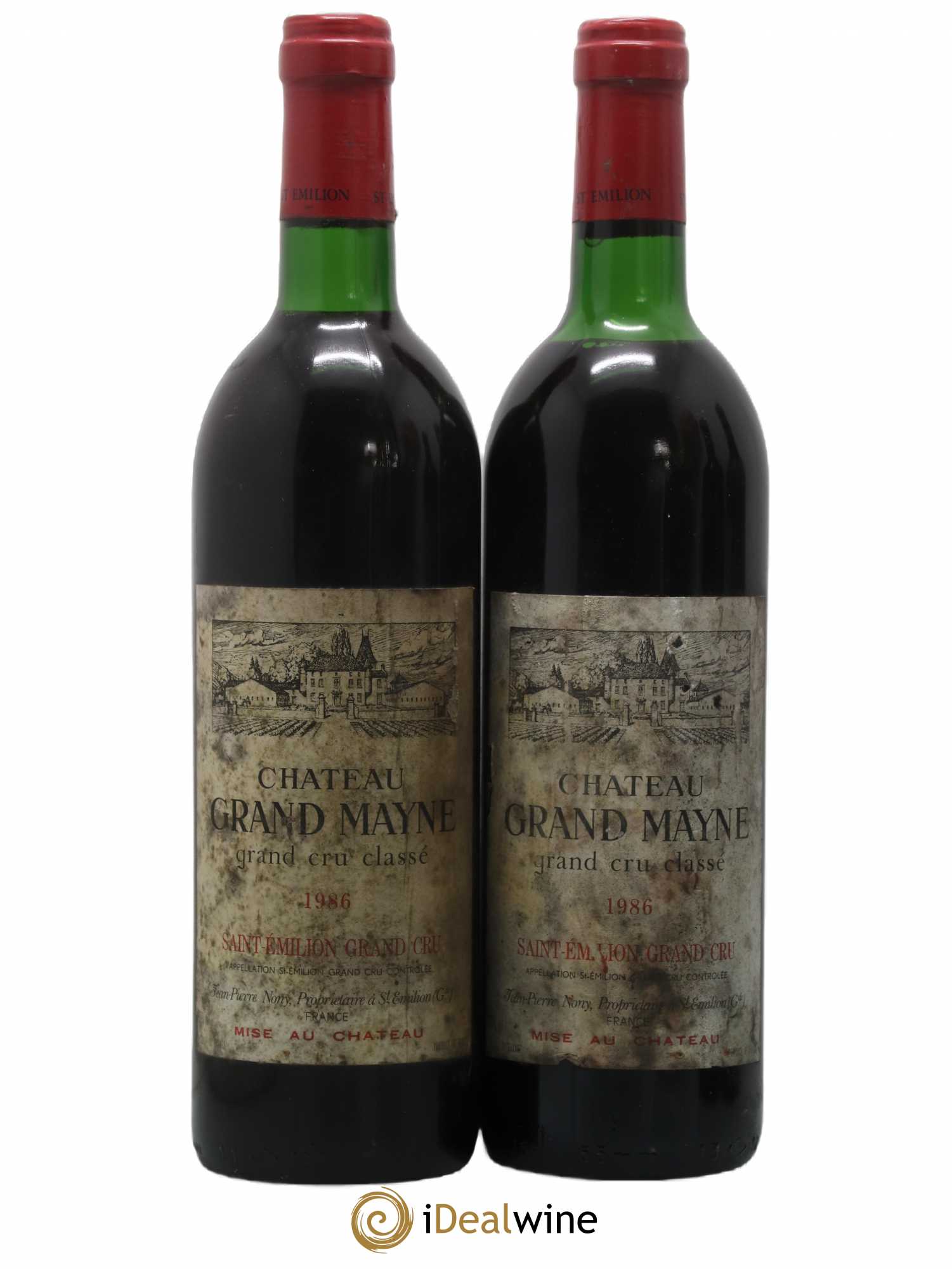 Château Grand Mayne Grand Cru Classé 1986 - Lot de 2 bouteilles - 0