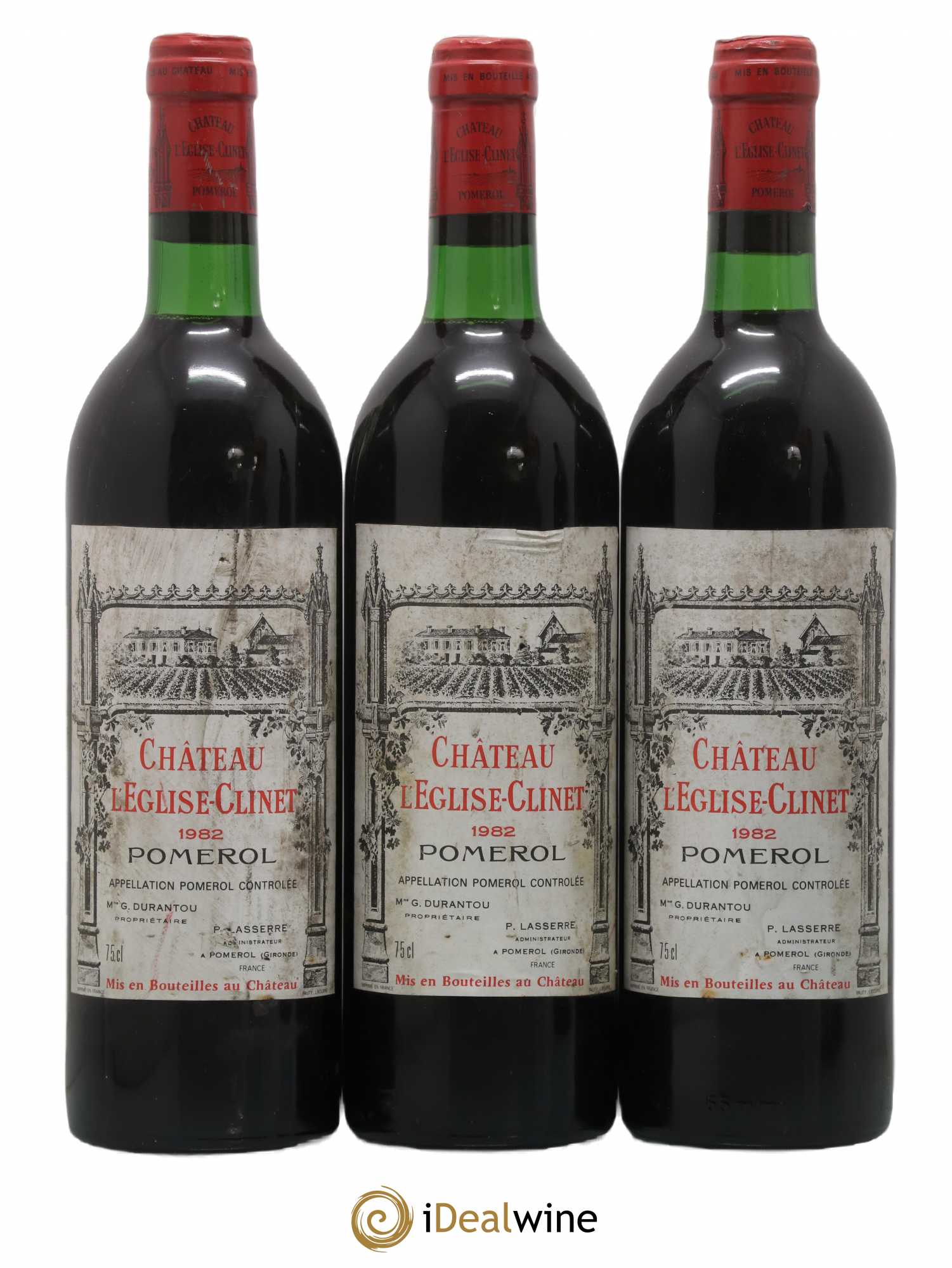 Château l' Église Clinet 1982 - Lot de 3 bouteilles - 0