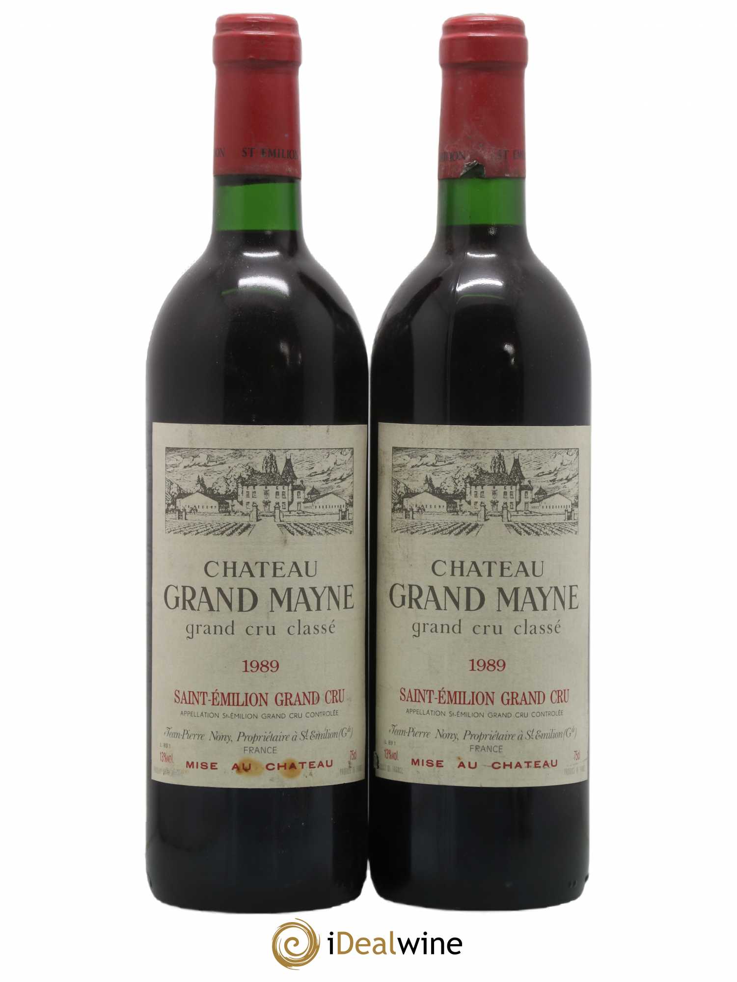 Château Grand Mayne Grand Cru Classé 1989 - Lot de 2 bouteilles - 0