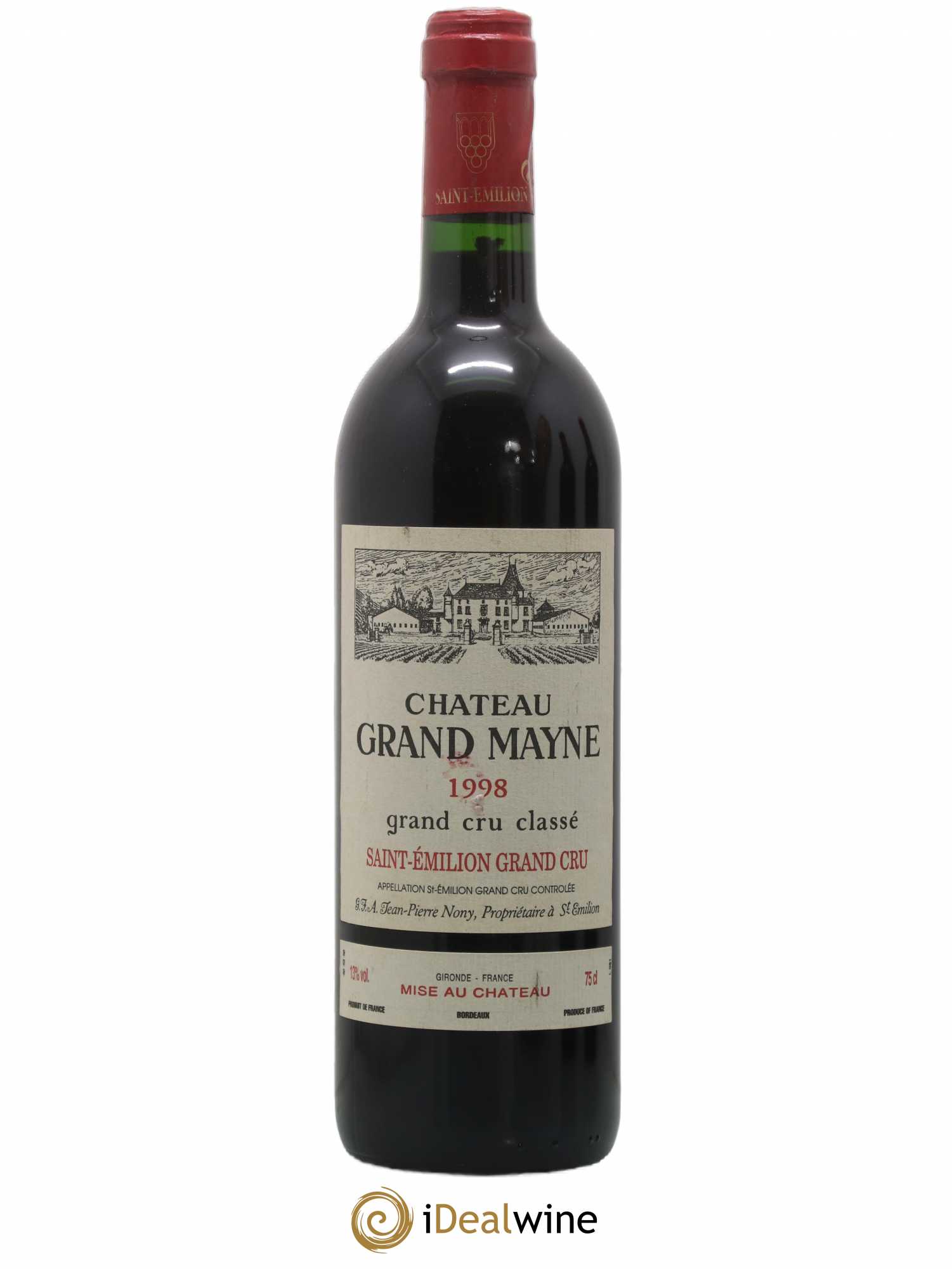 Château Grand Mayne Grand Cru Classé 1998 - Lot de 1 bouteille - 0