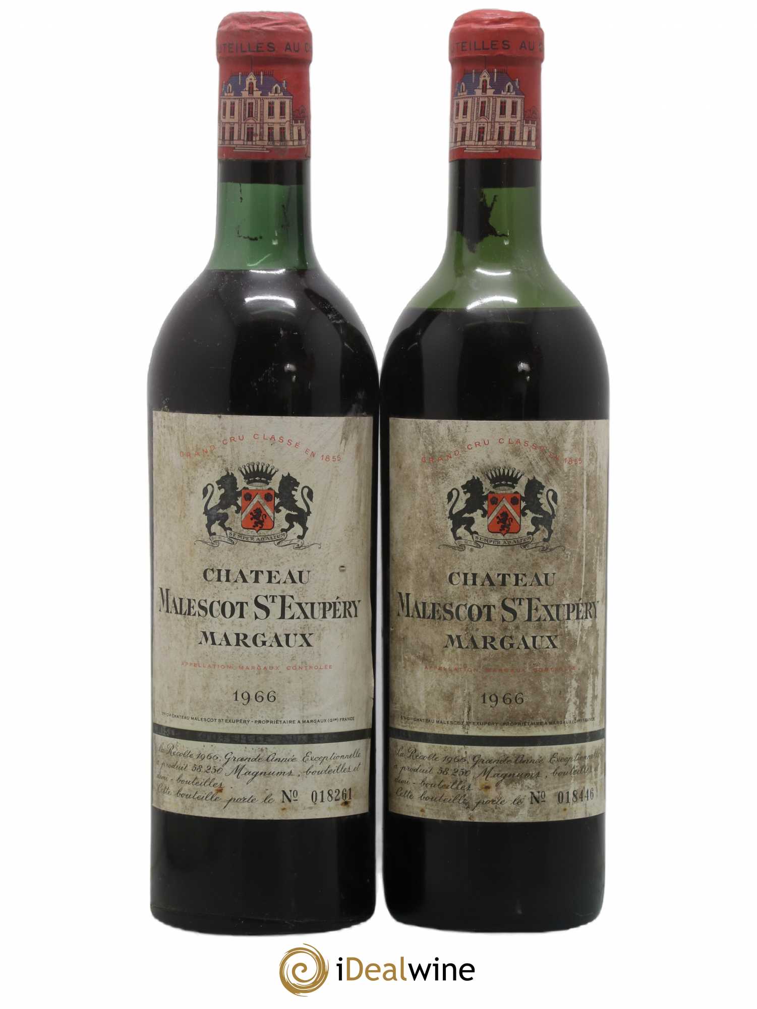 Château Malescot Saint-Exupéry 3ème Grand Cru Classé 1966 - Lot de 2 bouteilles - 0