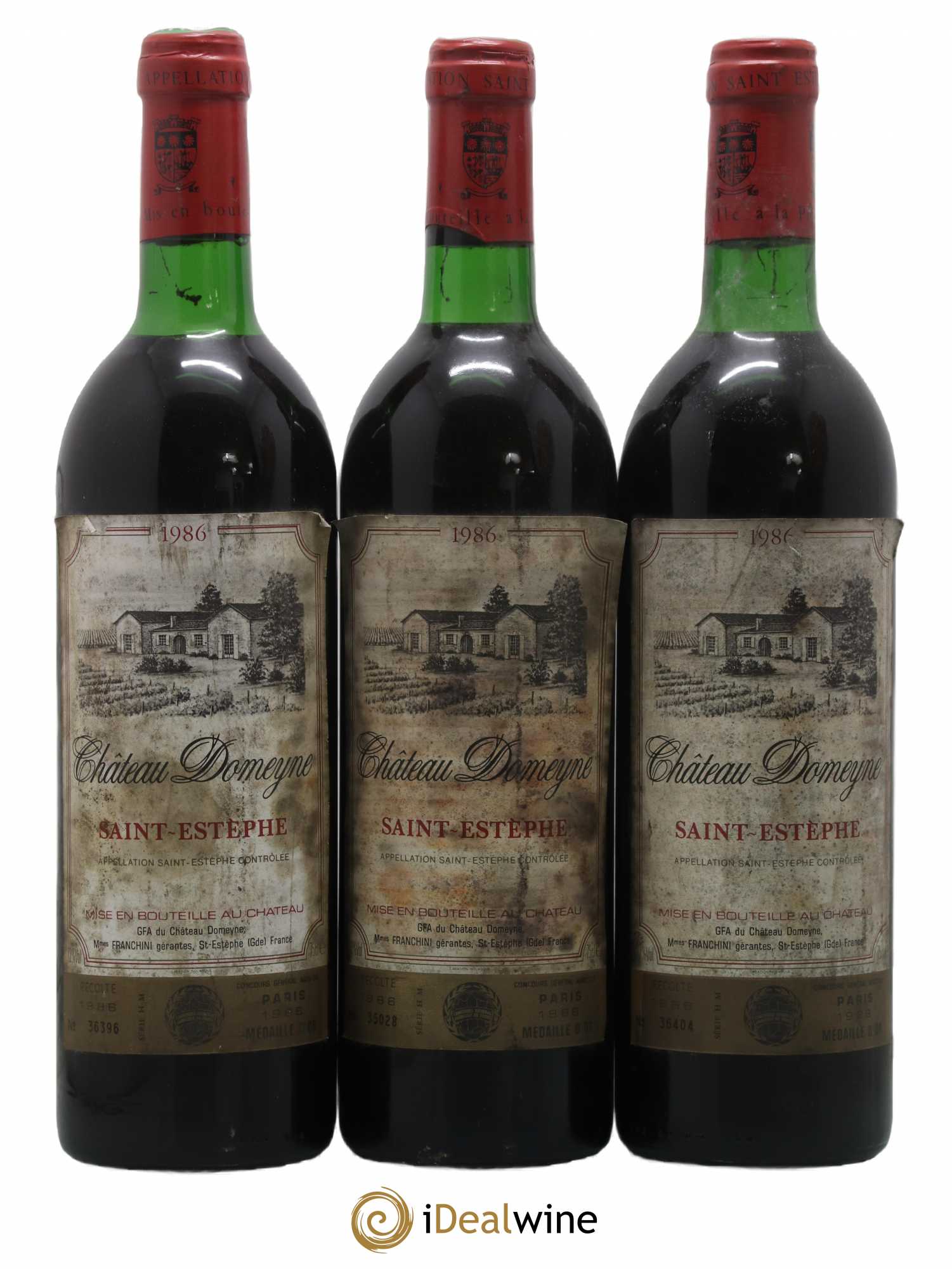 Château Domeyne Cru Bourgeois 1986 - Posten von 3 Flaschen - 0