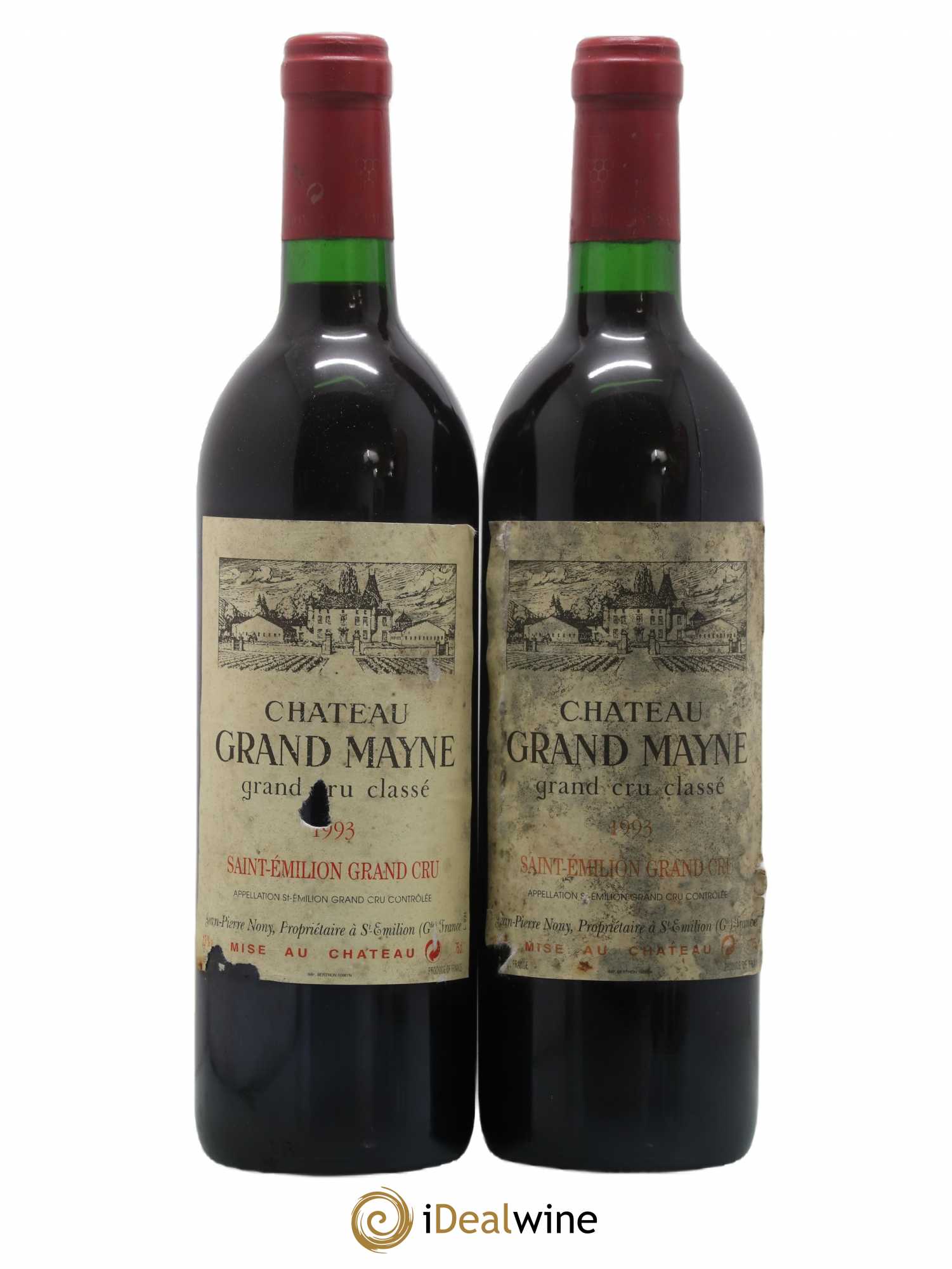 Château Grand Mayne Grand Cru Classé 1993 - Lot de 2 bouteilles - 0